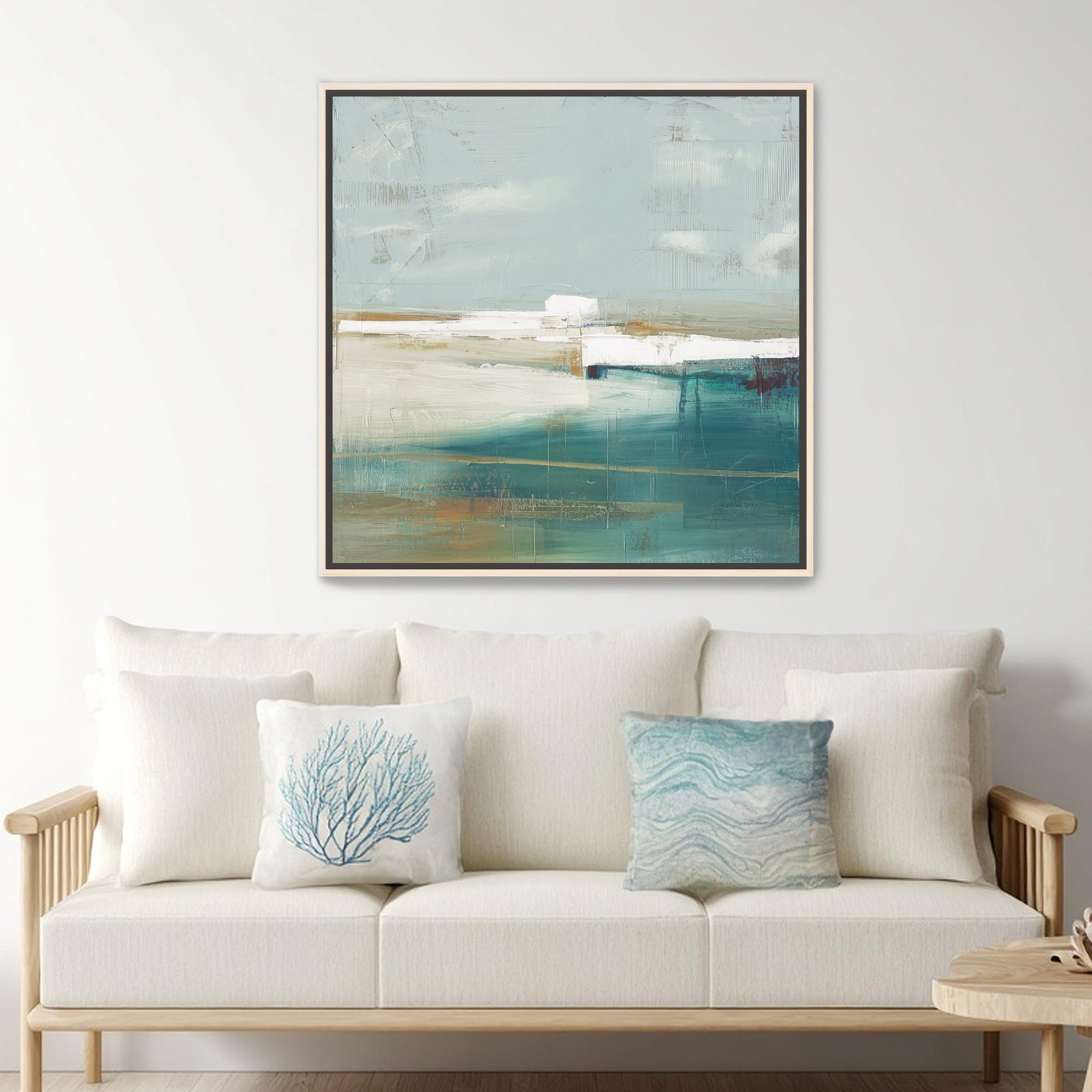 serene coastal wall art