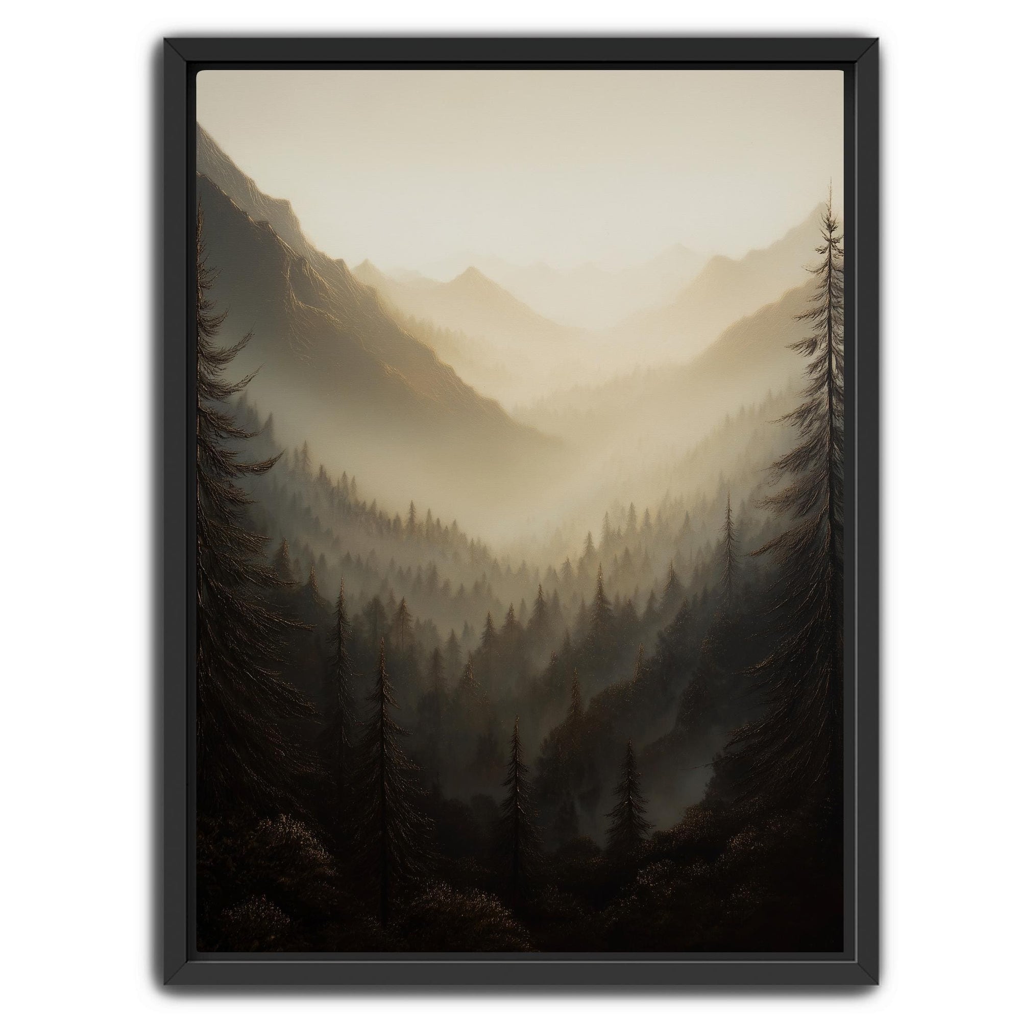 moody forest mountain landscape
