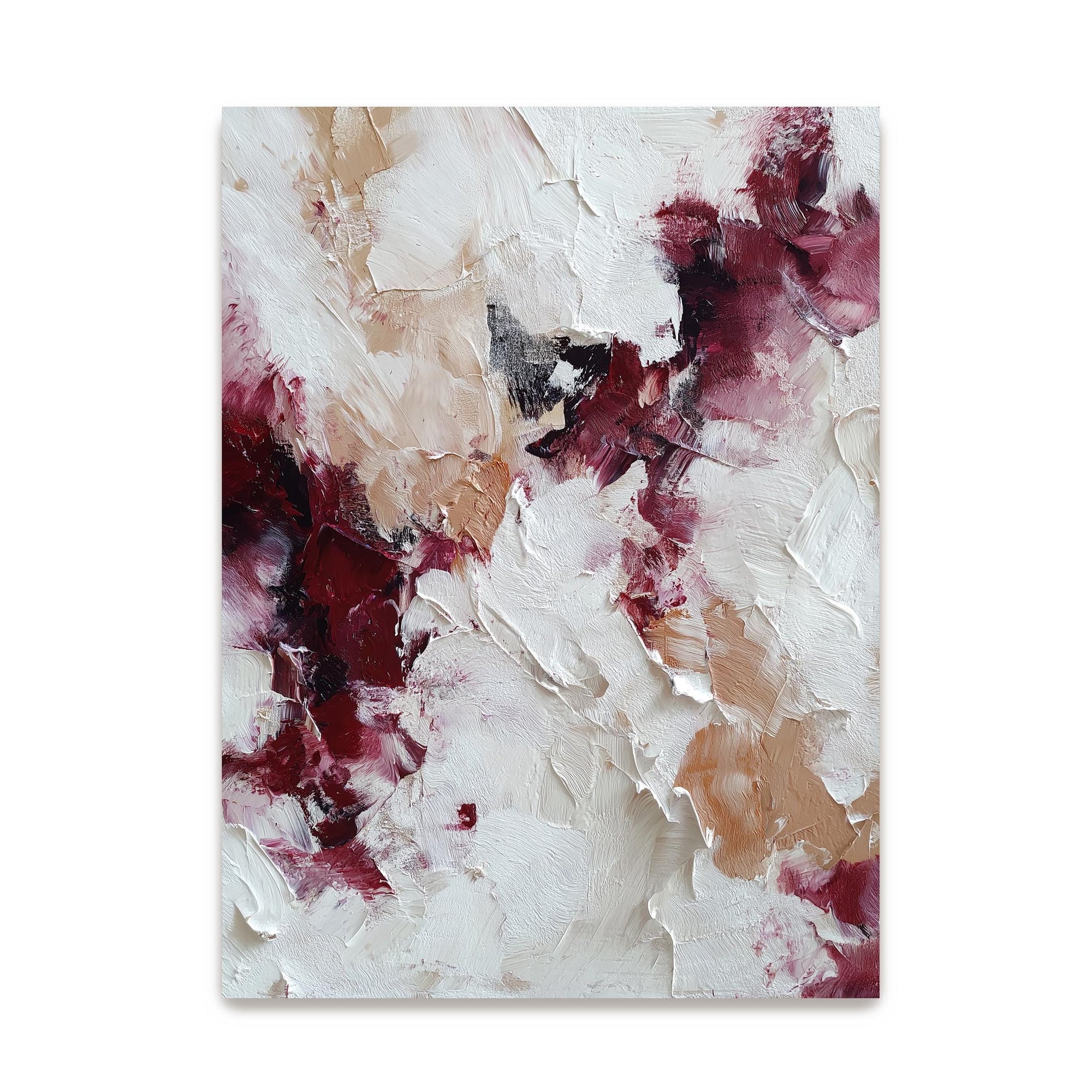 Large vertical modern abstract painting print