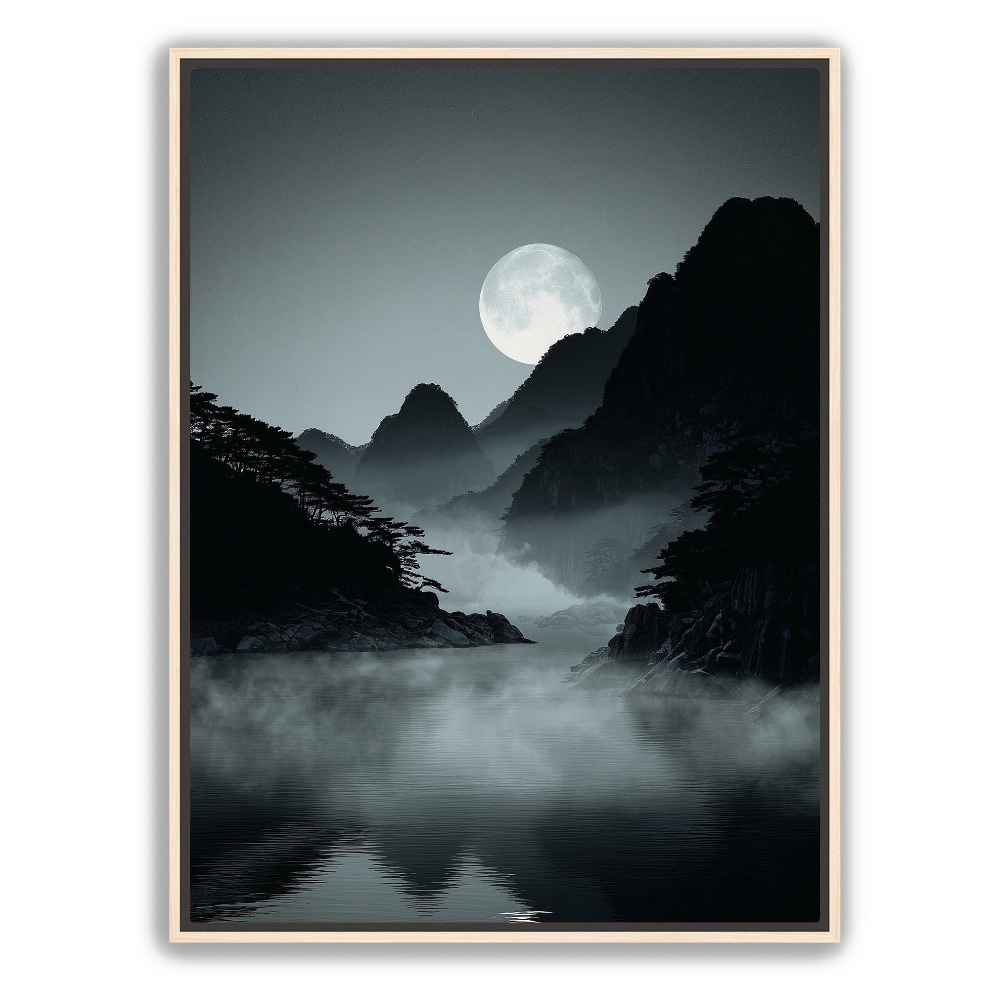 Oversized night landscape canvas