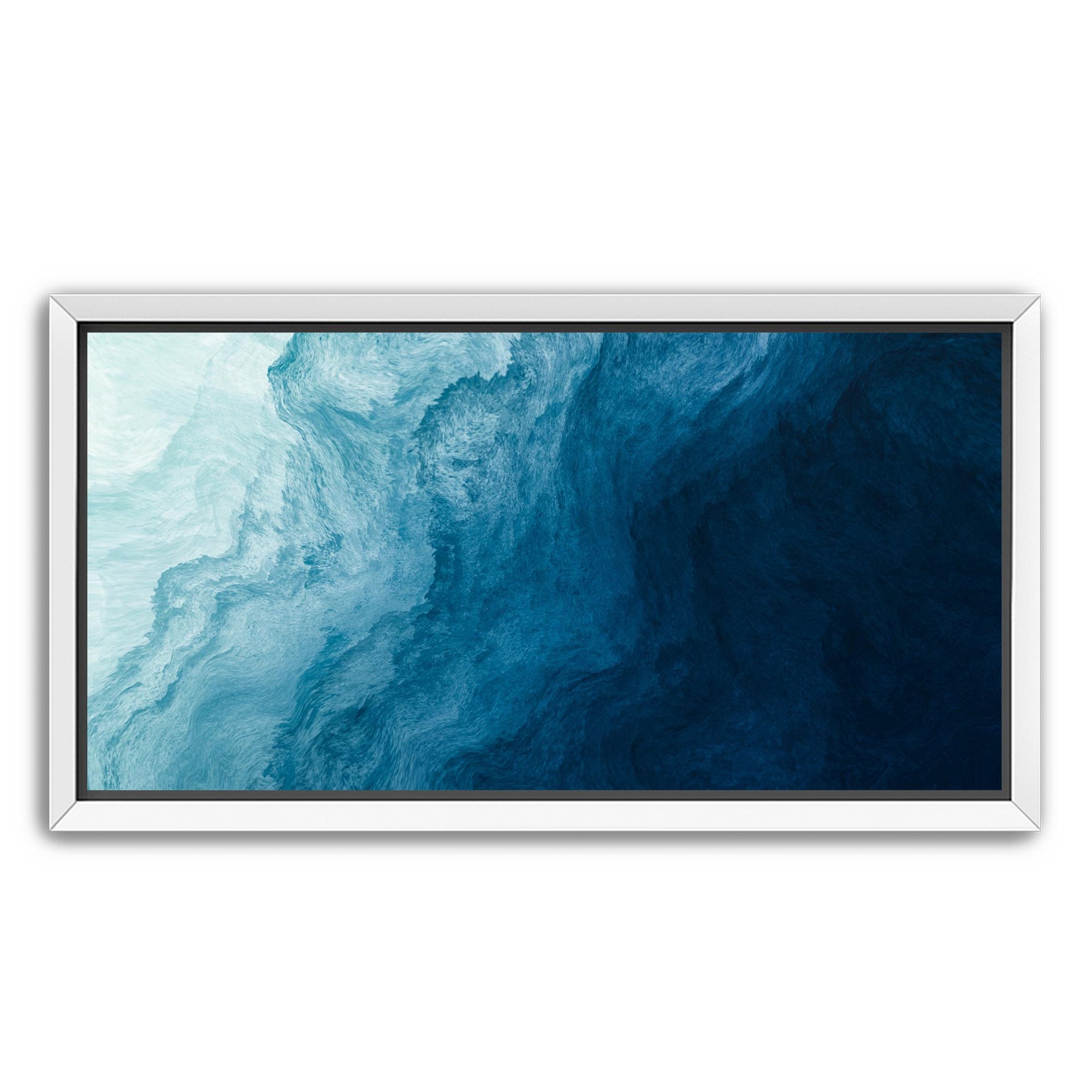blue white abstract print