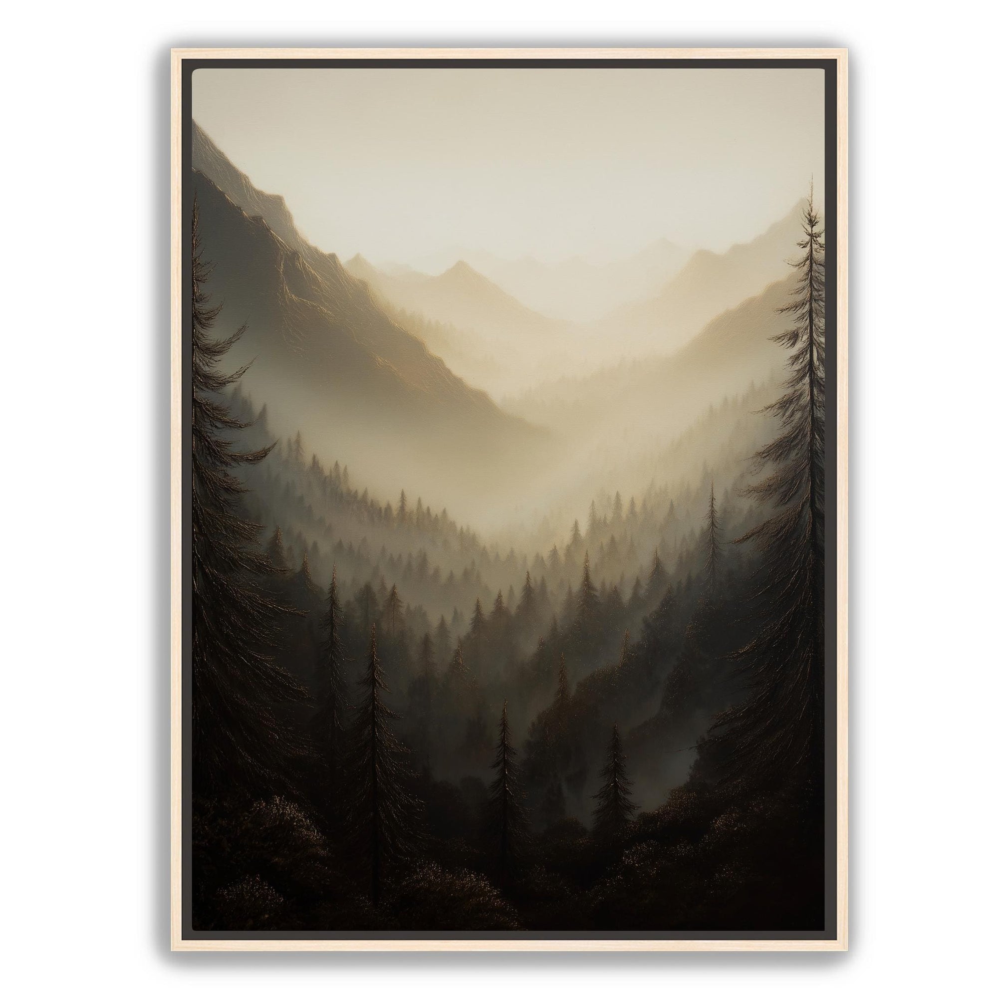 dark forest landscape print