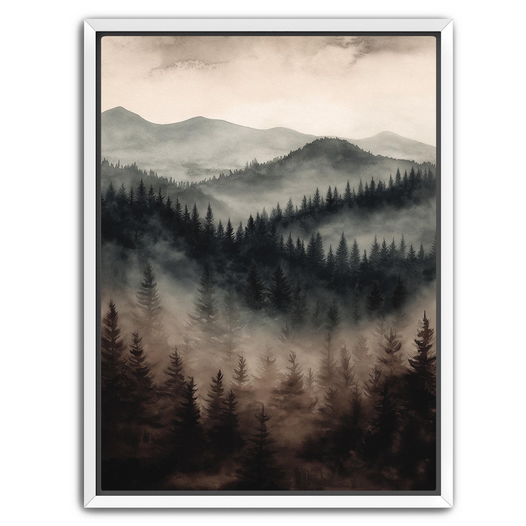 moody evergreen wall decor