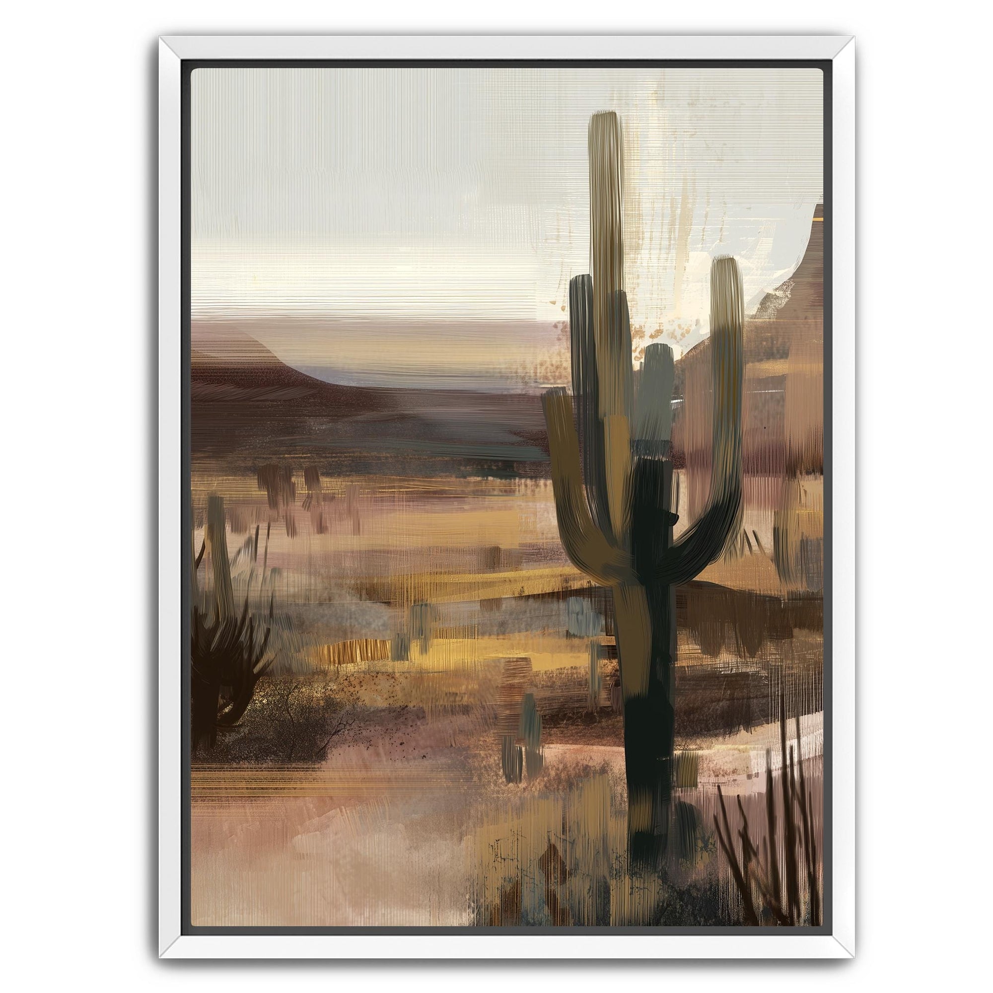Abstract saguaro wall art for southwest decor