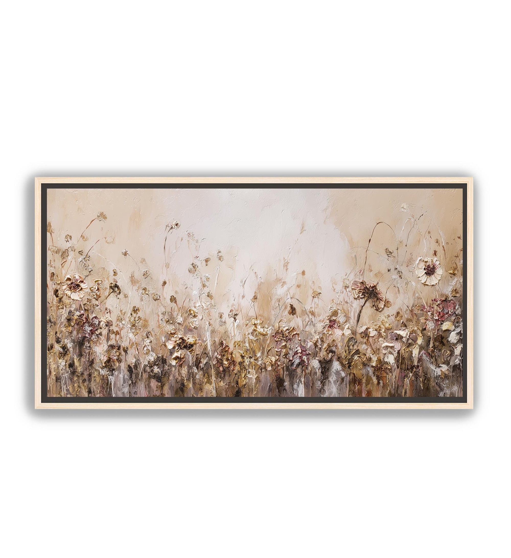 Cottage farmhouse floral canvas artwork