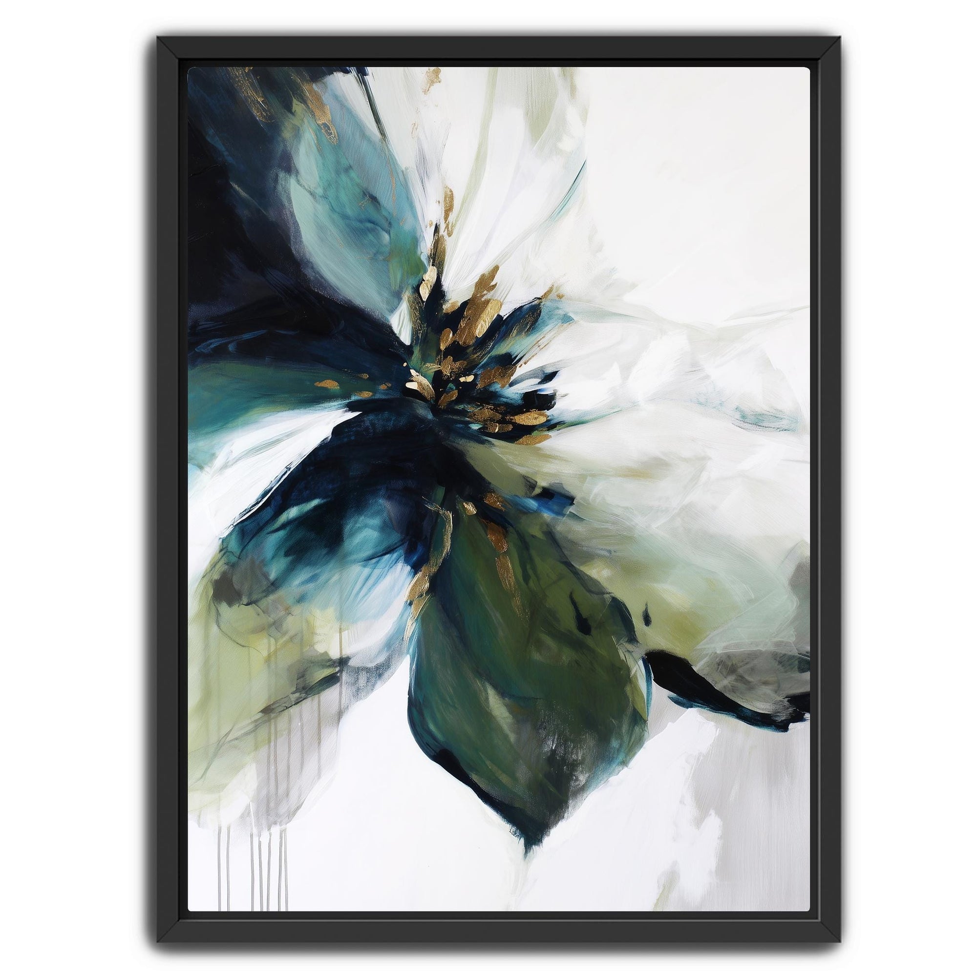 abstract floral canvas wall decor