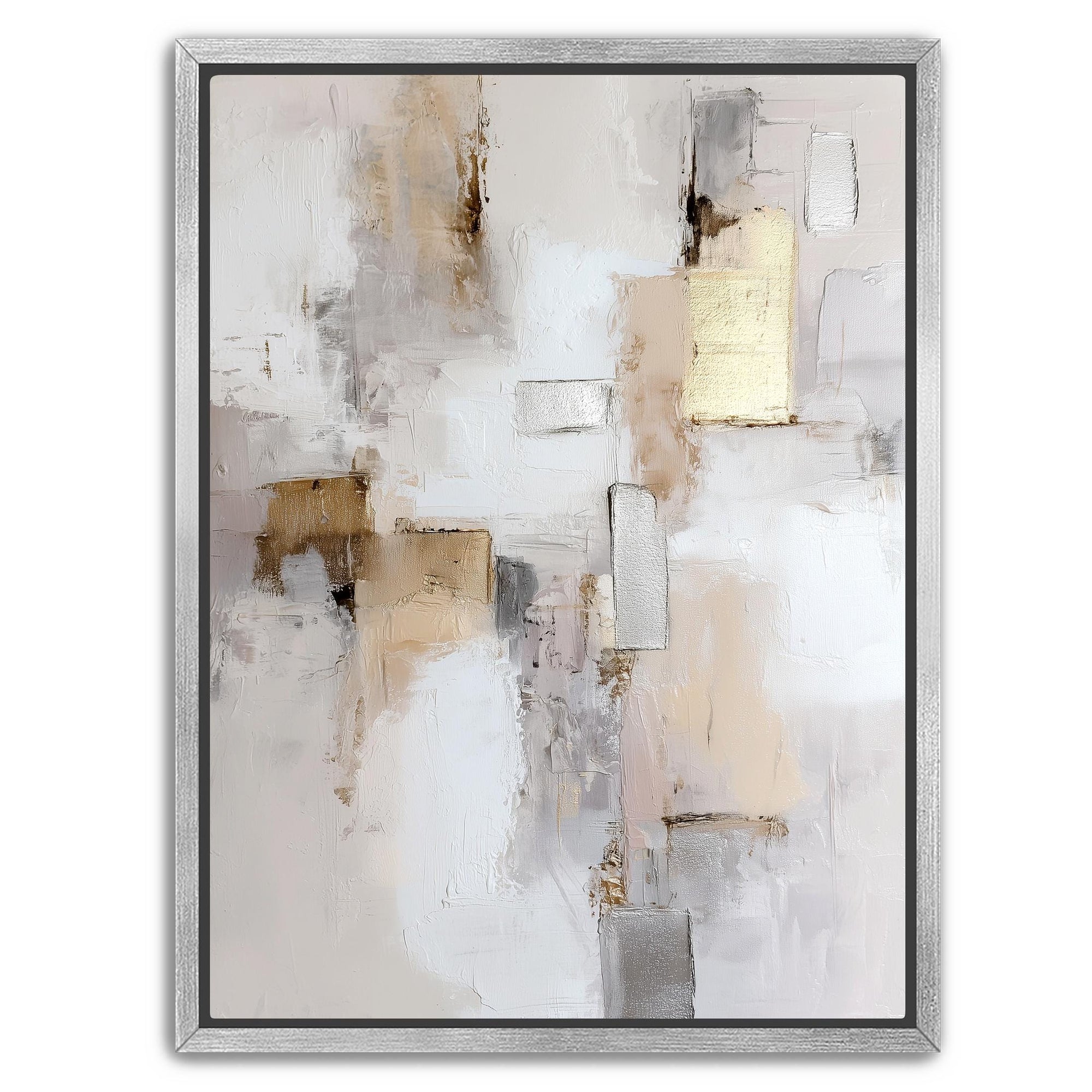 oversized neutral abstract art statement piece