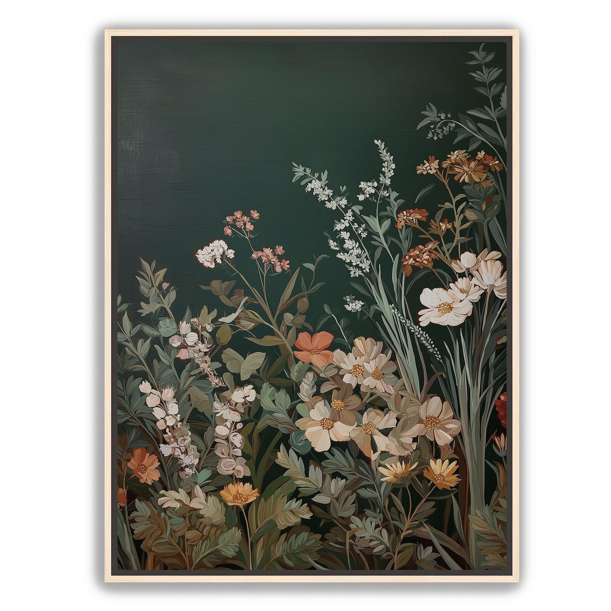 Botanical wall art inspired by antique garden plates