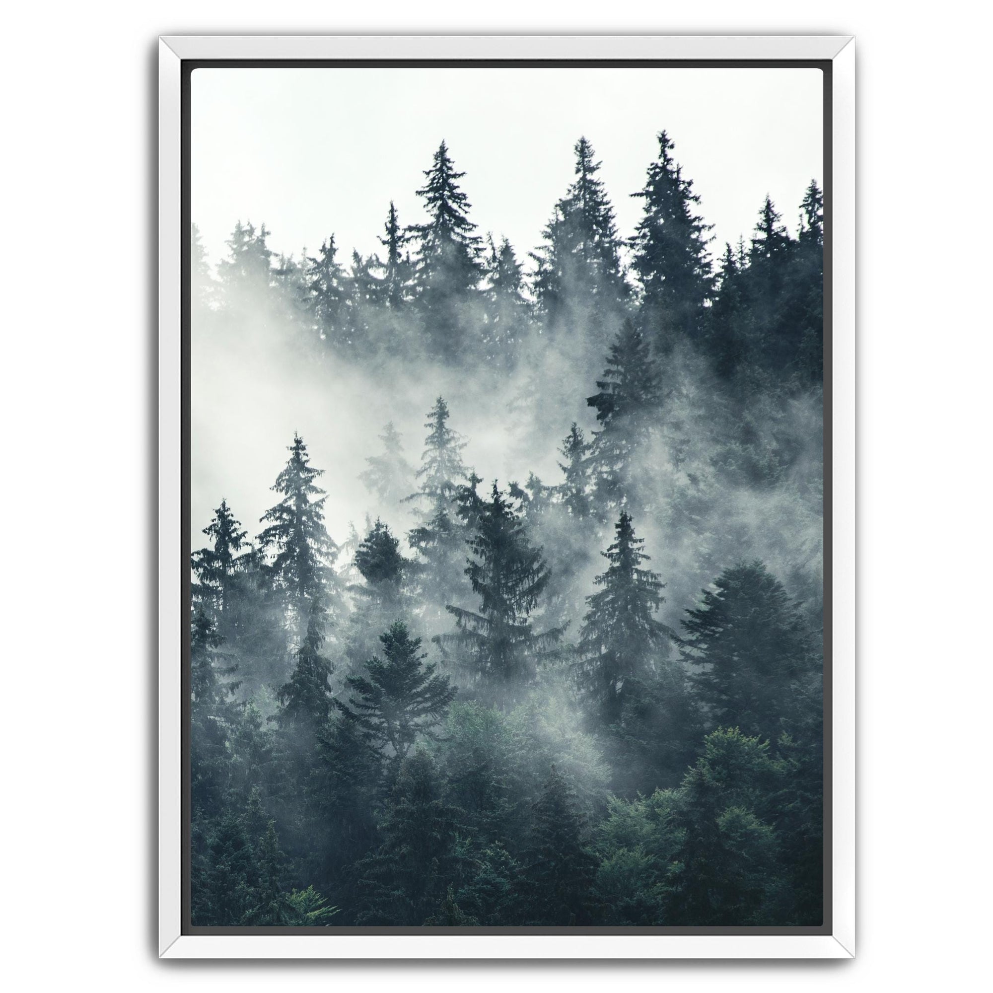 large nature wall art set for living room in white frame