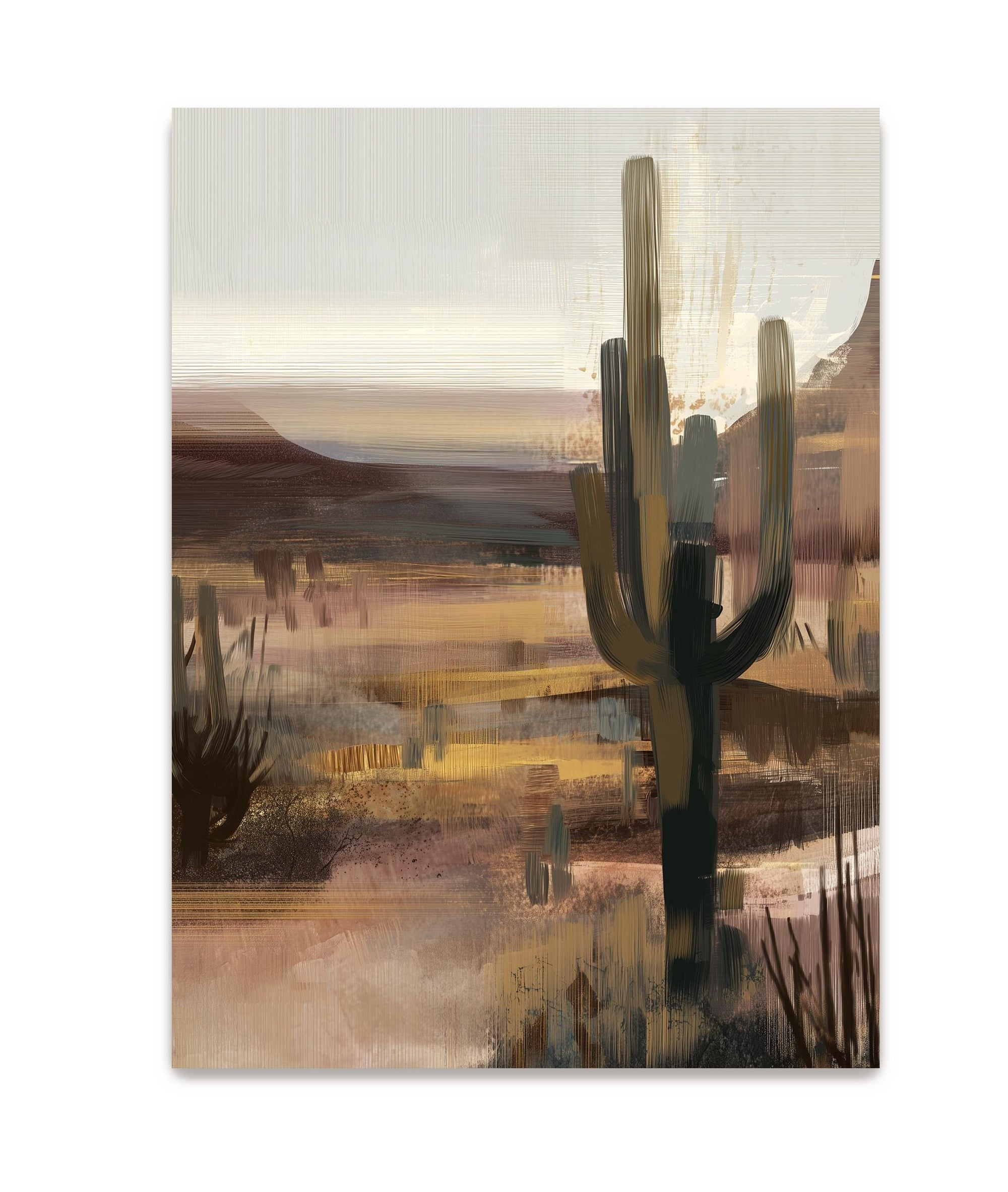 Warm desert landscape artwork for living room