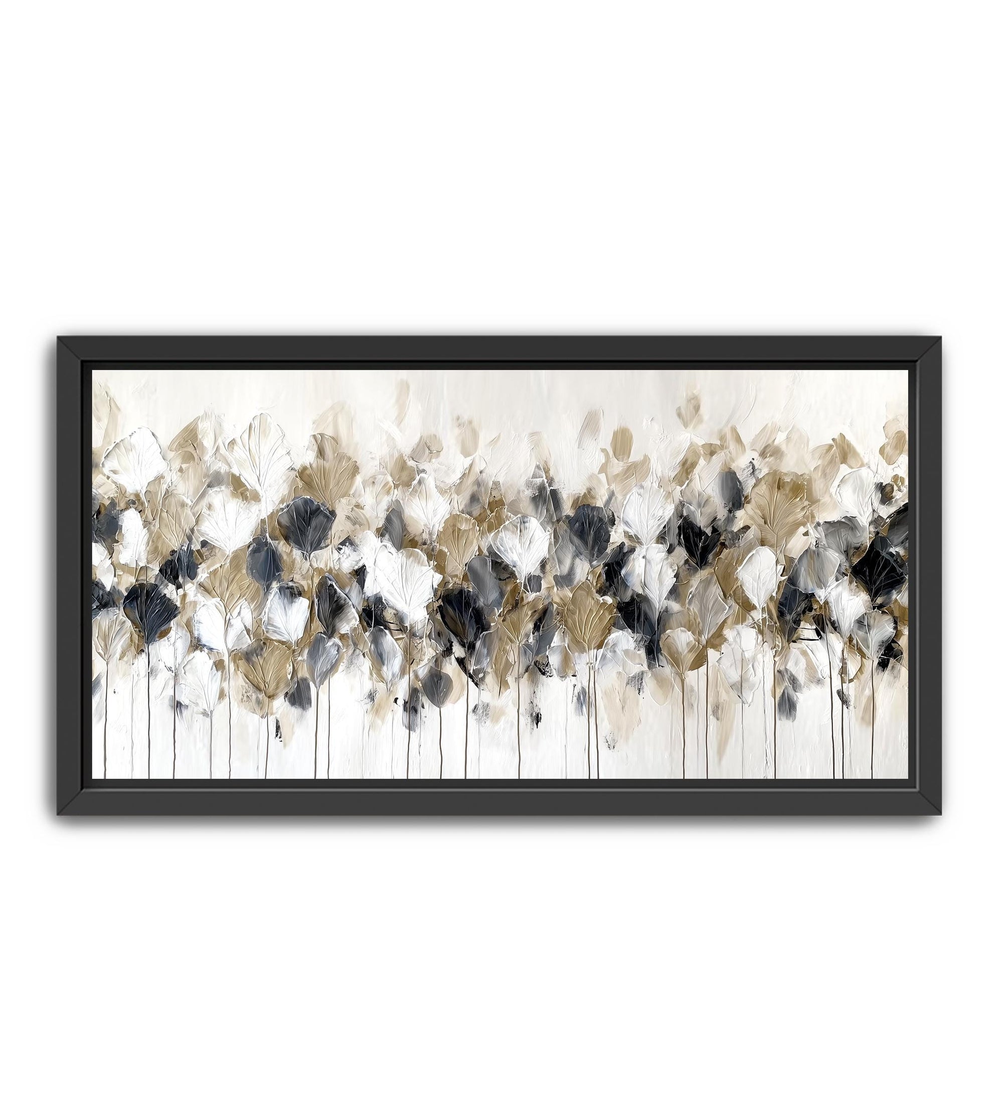 Oversized floral artwork for dining room