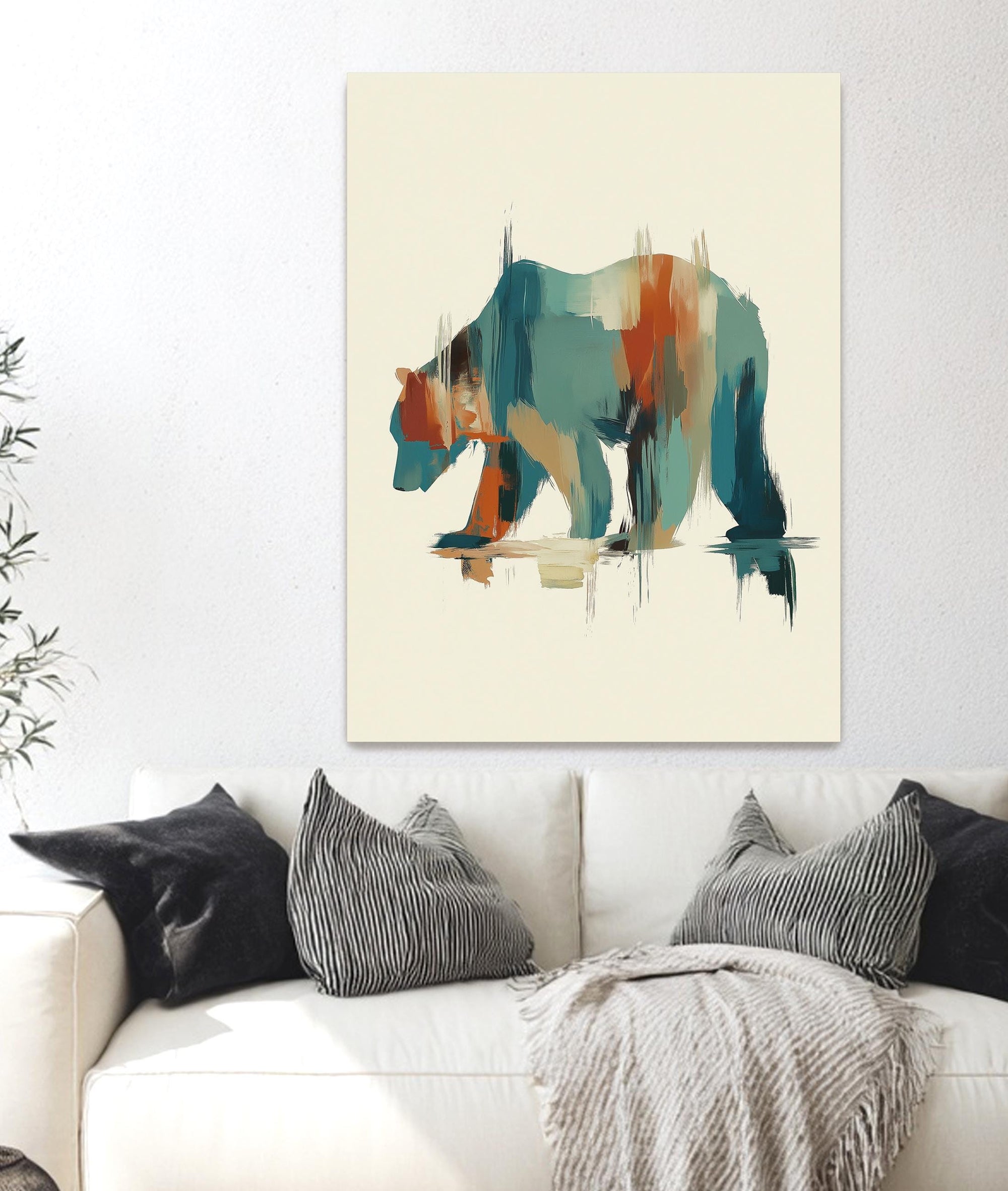 Modern wildlife bear painting