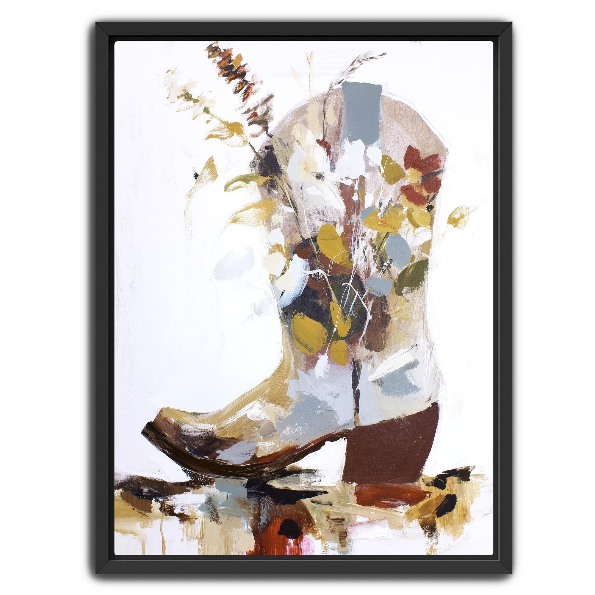 Painterly Western art with textured brushstrokes