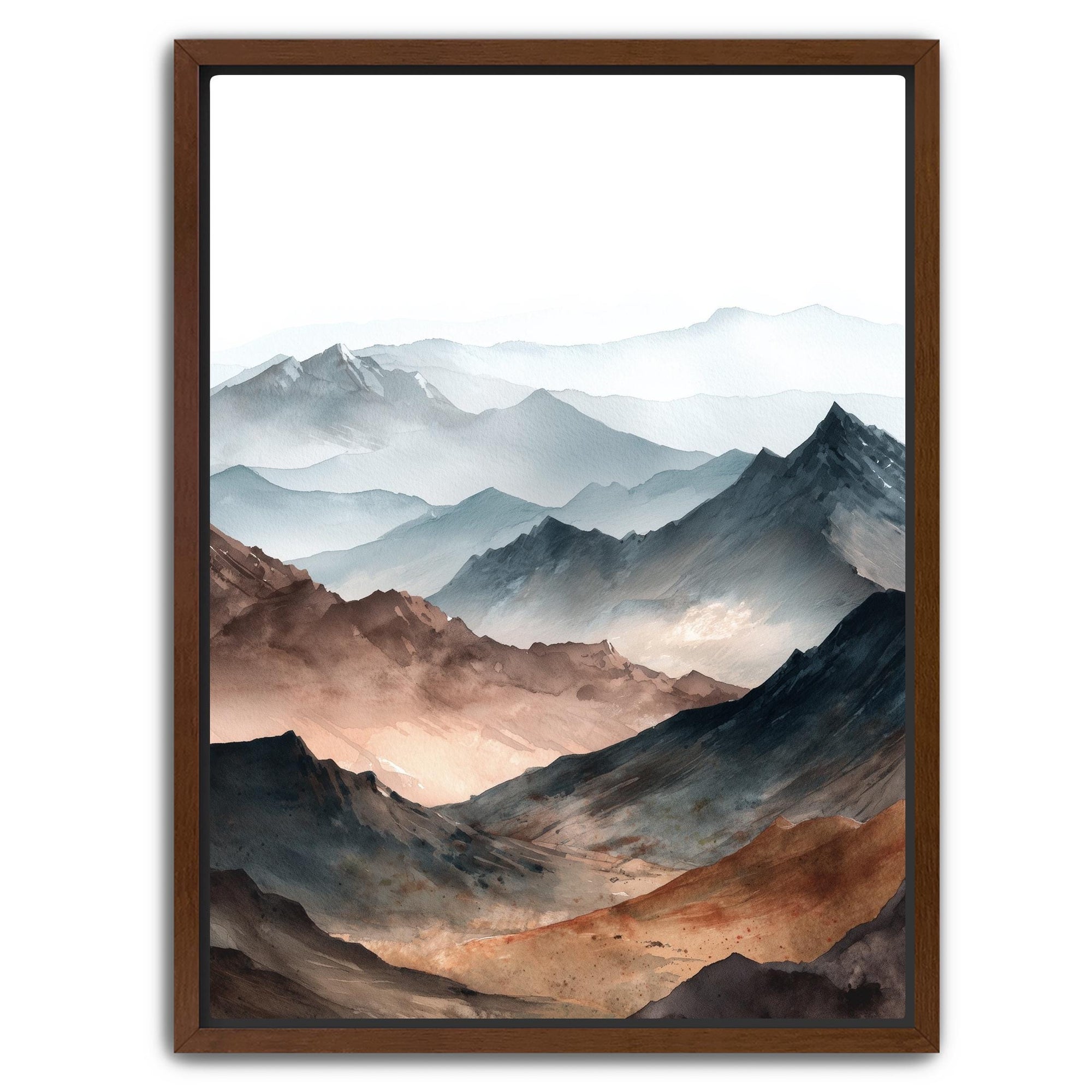 Contemporary mountain wall art vertical