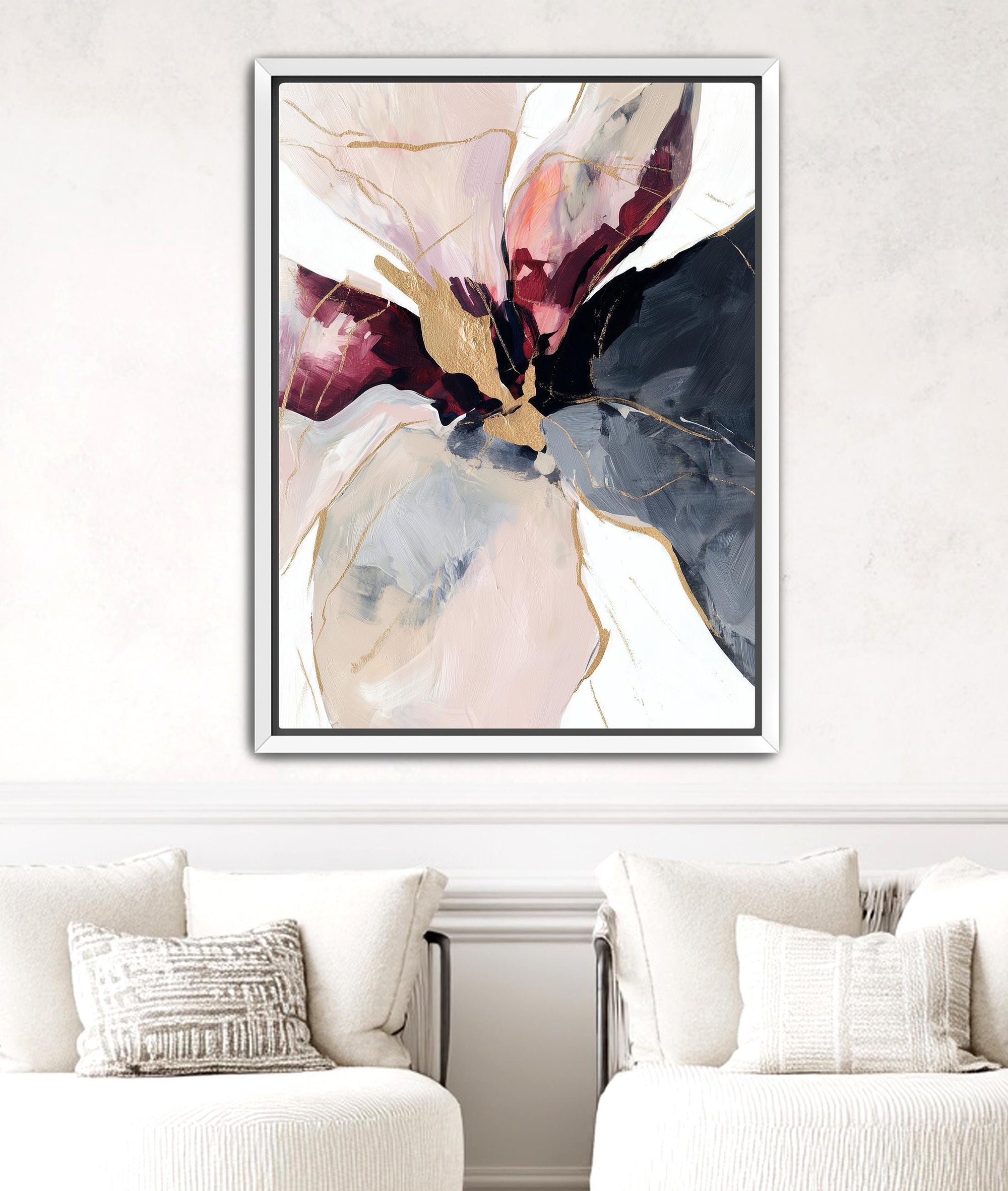 gold accent floral wall decor