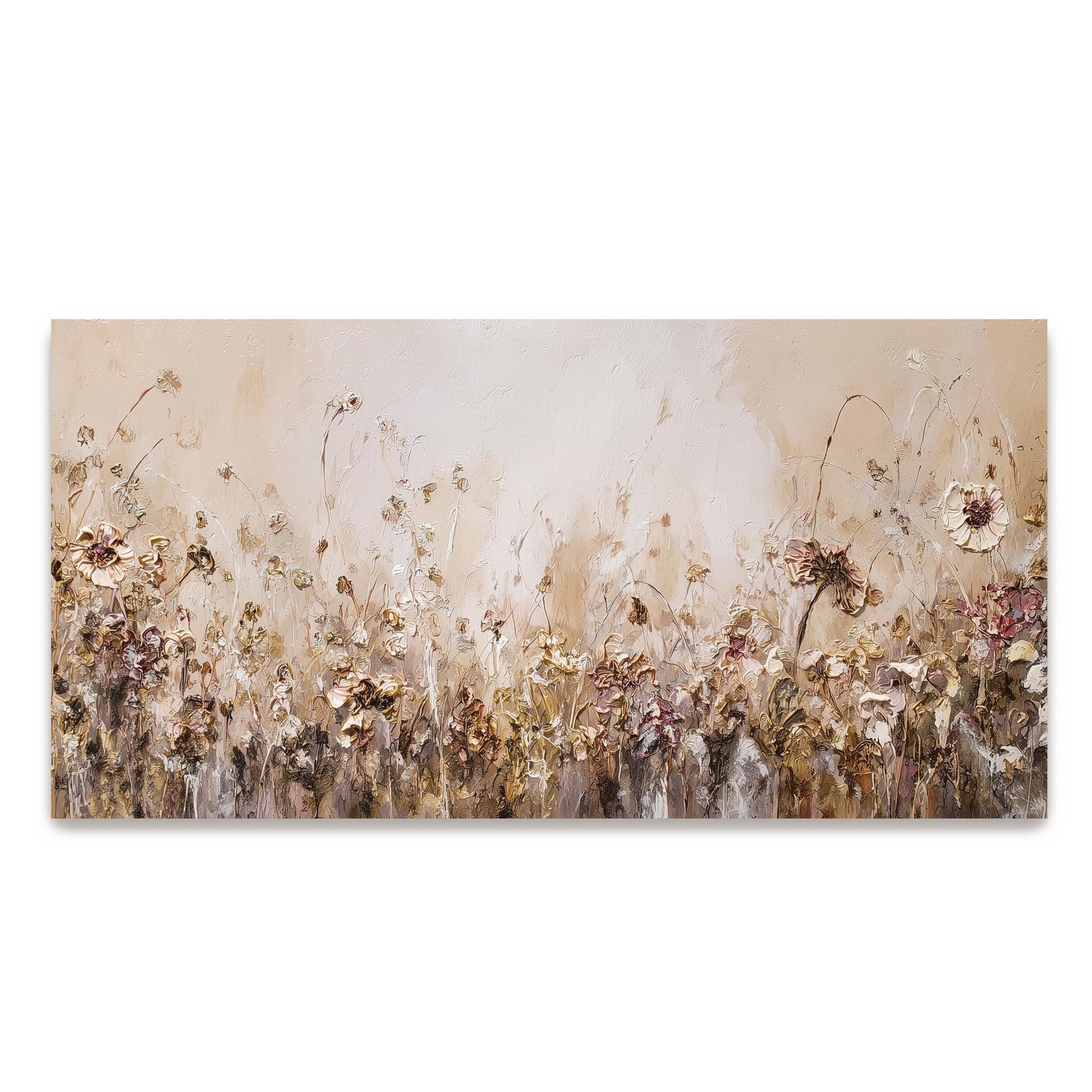 Rustic wildflower meadow canvas print