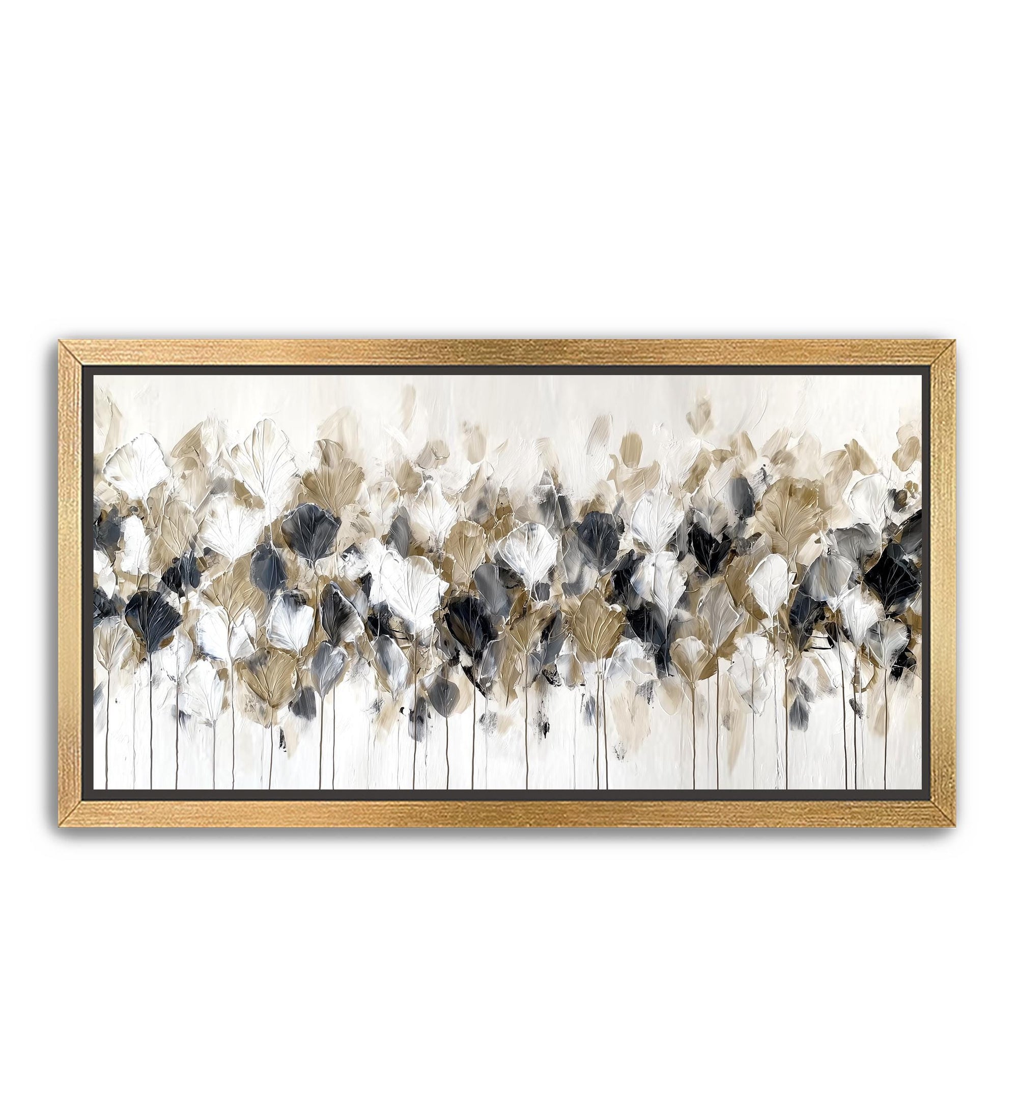 Textured abstract botanical wall art