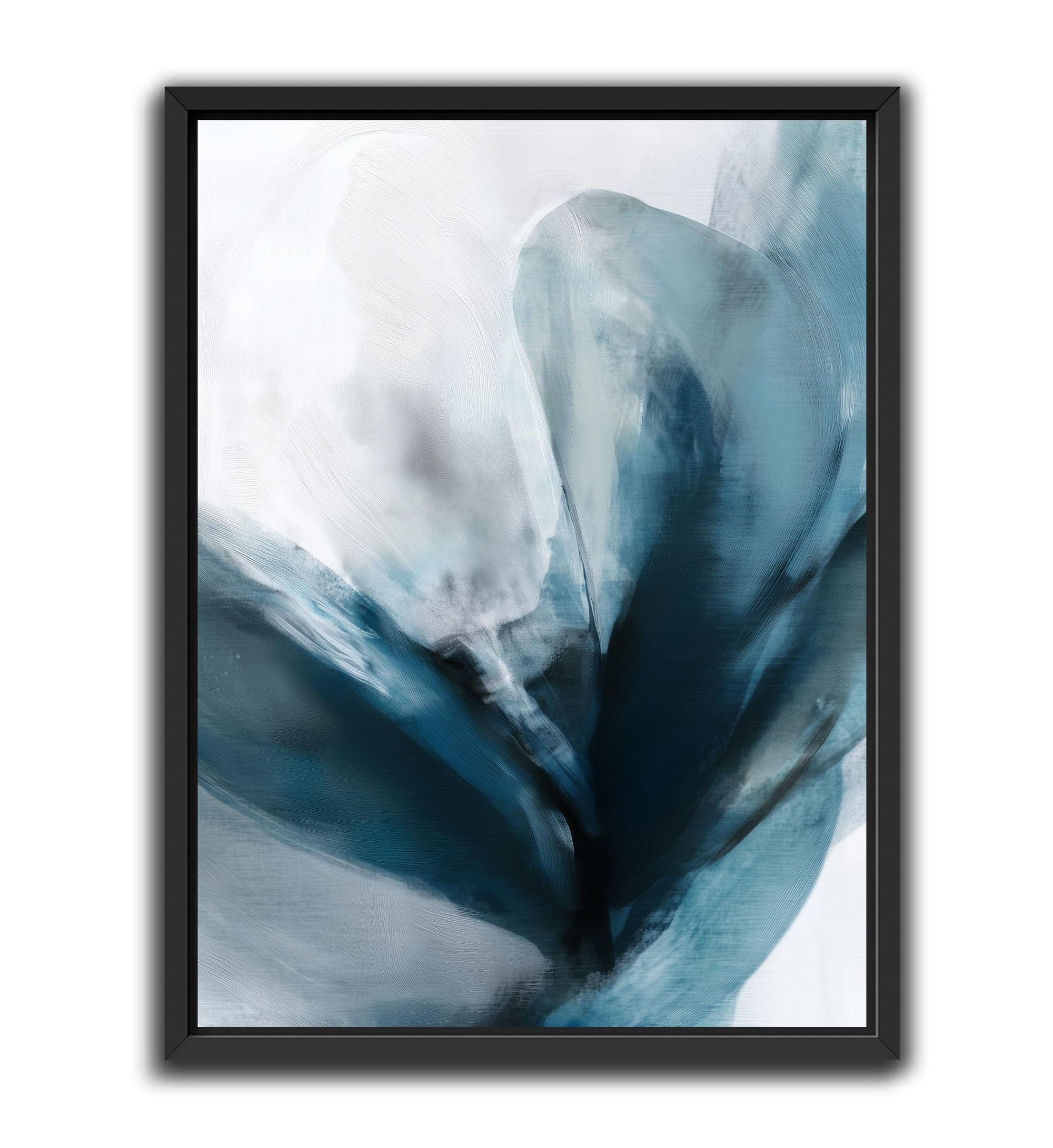 neutral blue abstract artwork