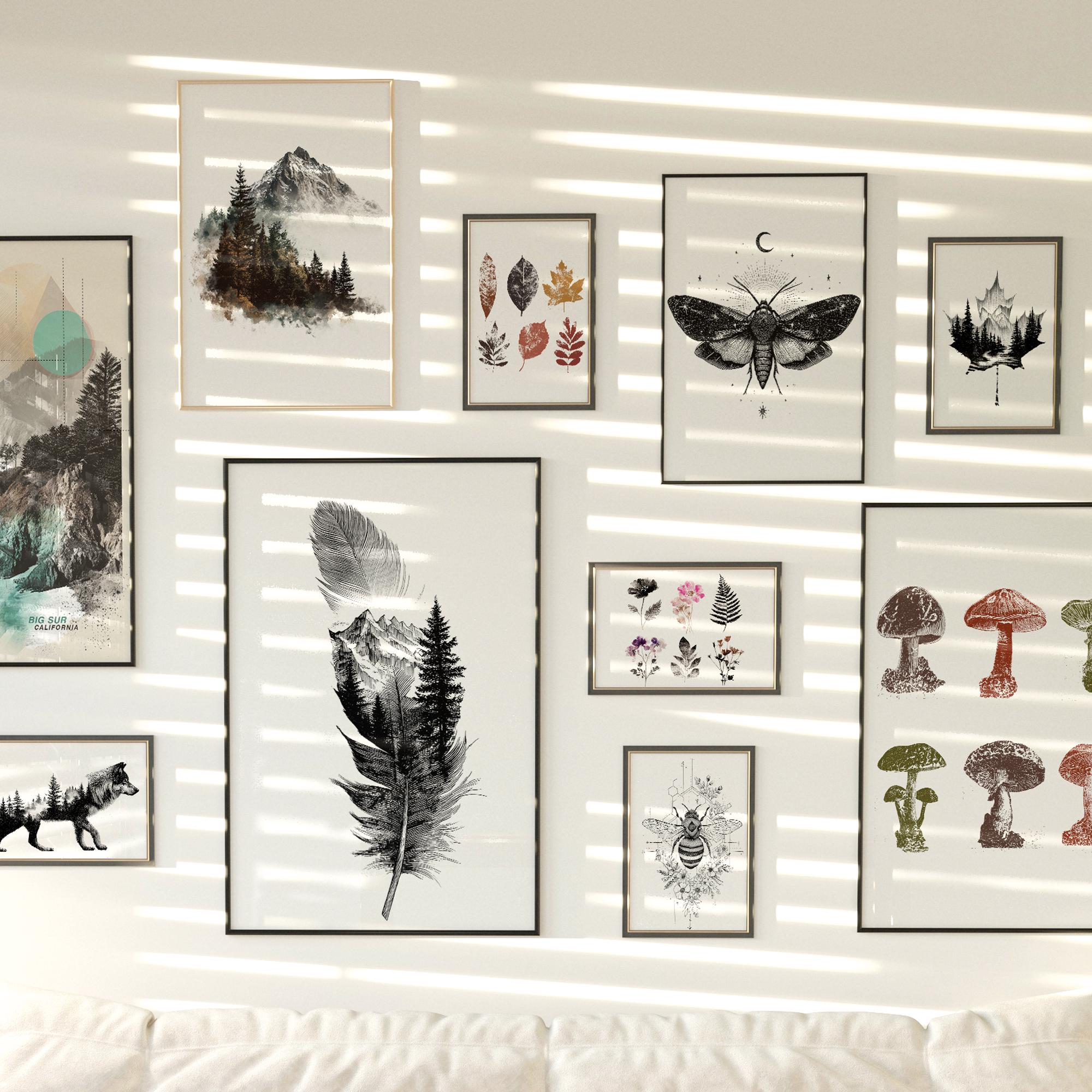 nature themed mounted canvas and art print collection