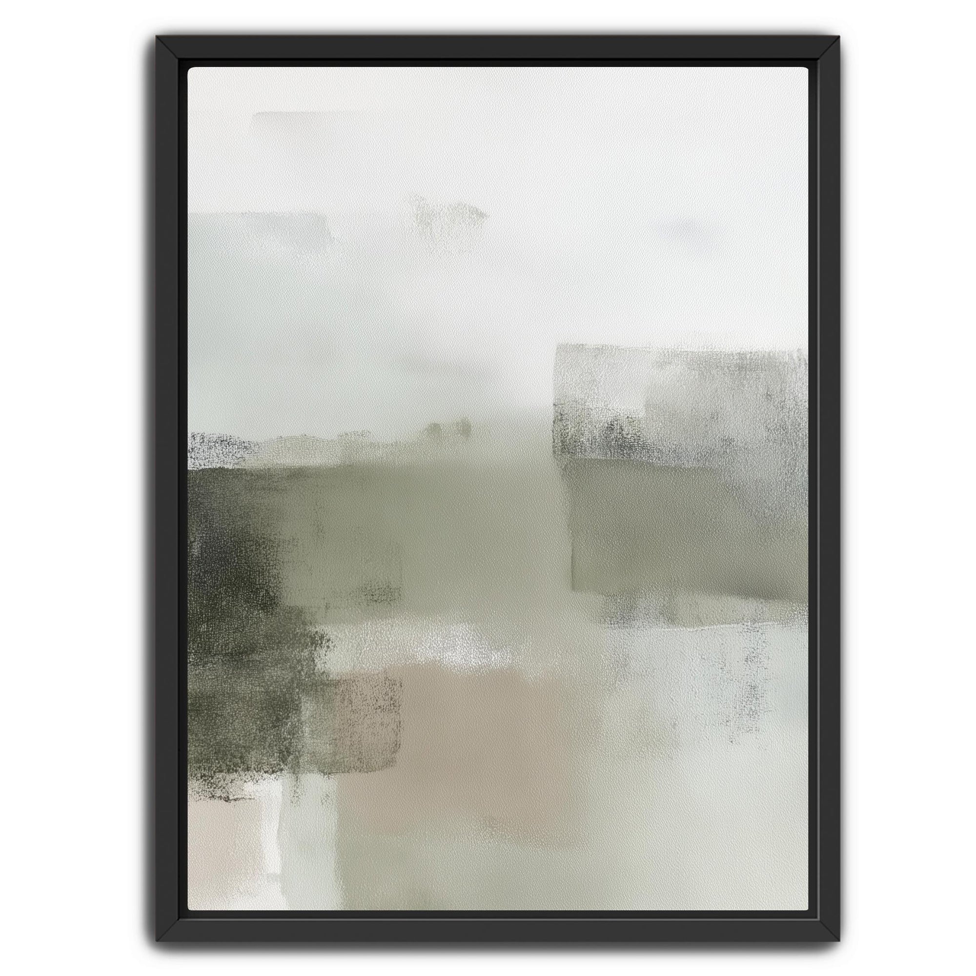 Sage green abstract print for bedroom wall