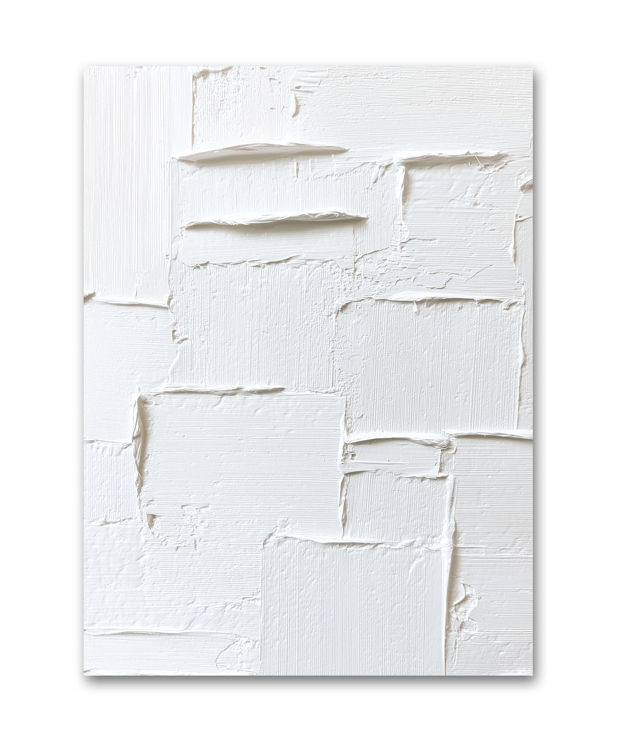Modern white abstract artwork for living room