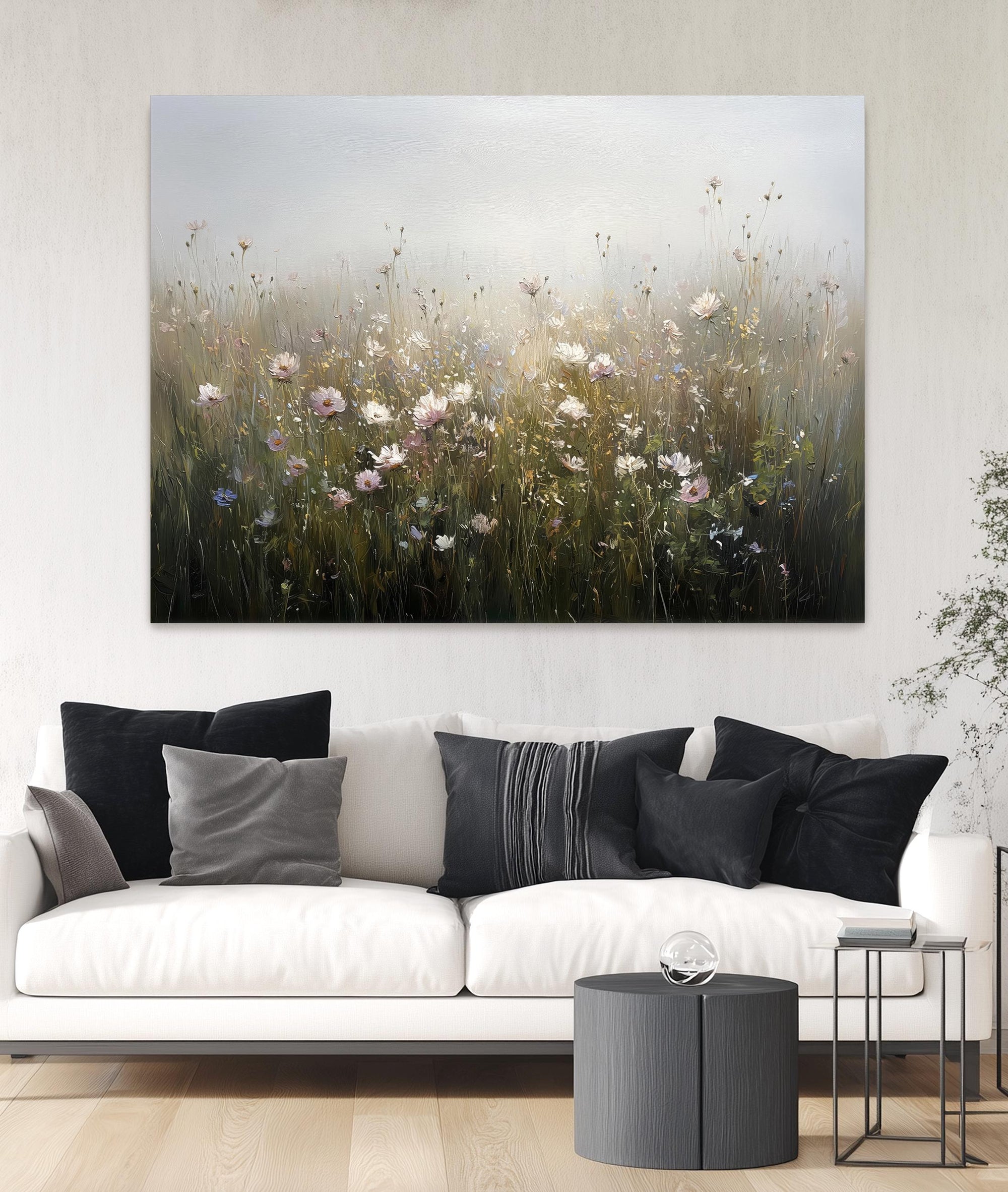 soft floral wall decor