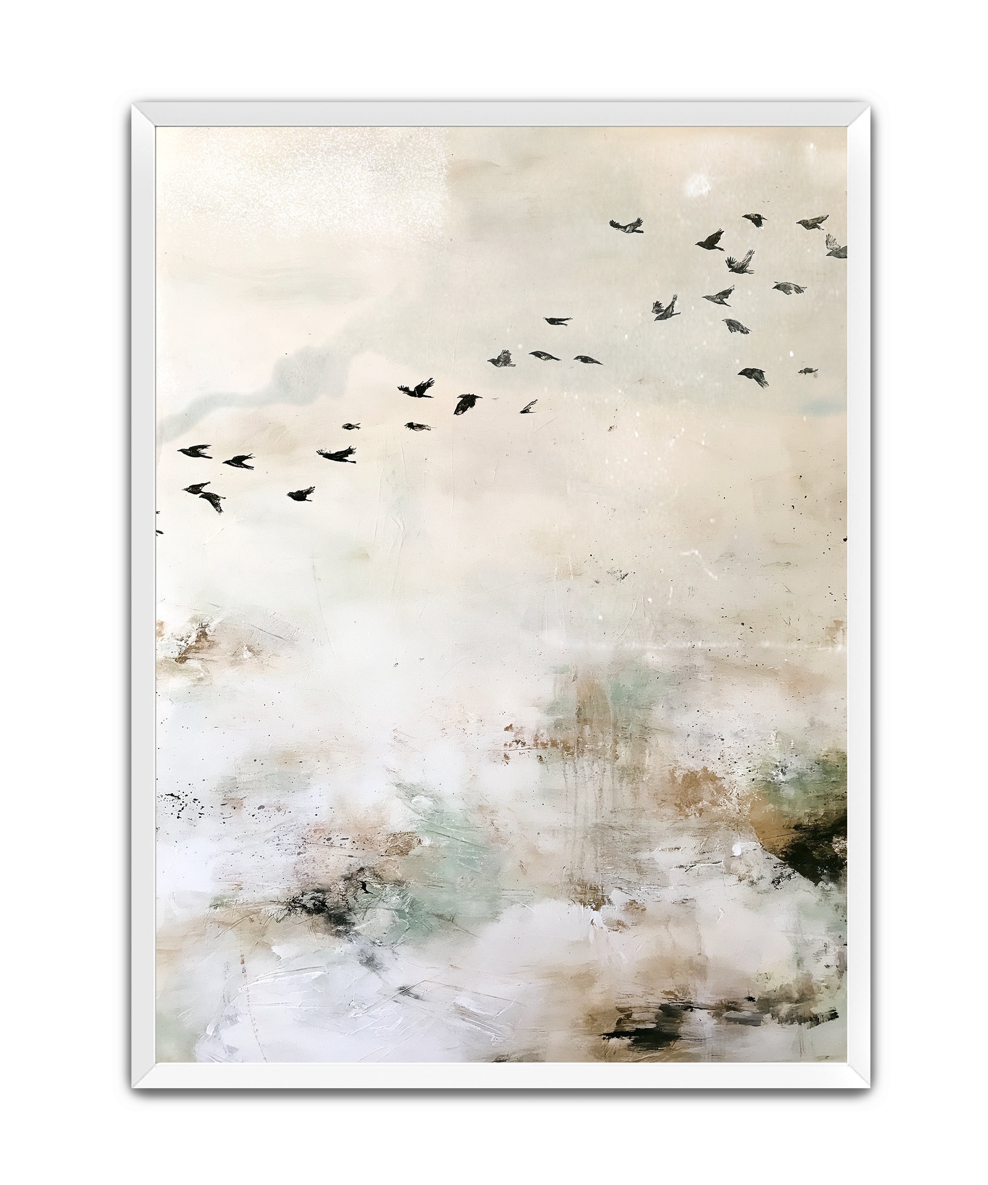 Birds + Patina Abstract Wall Art