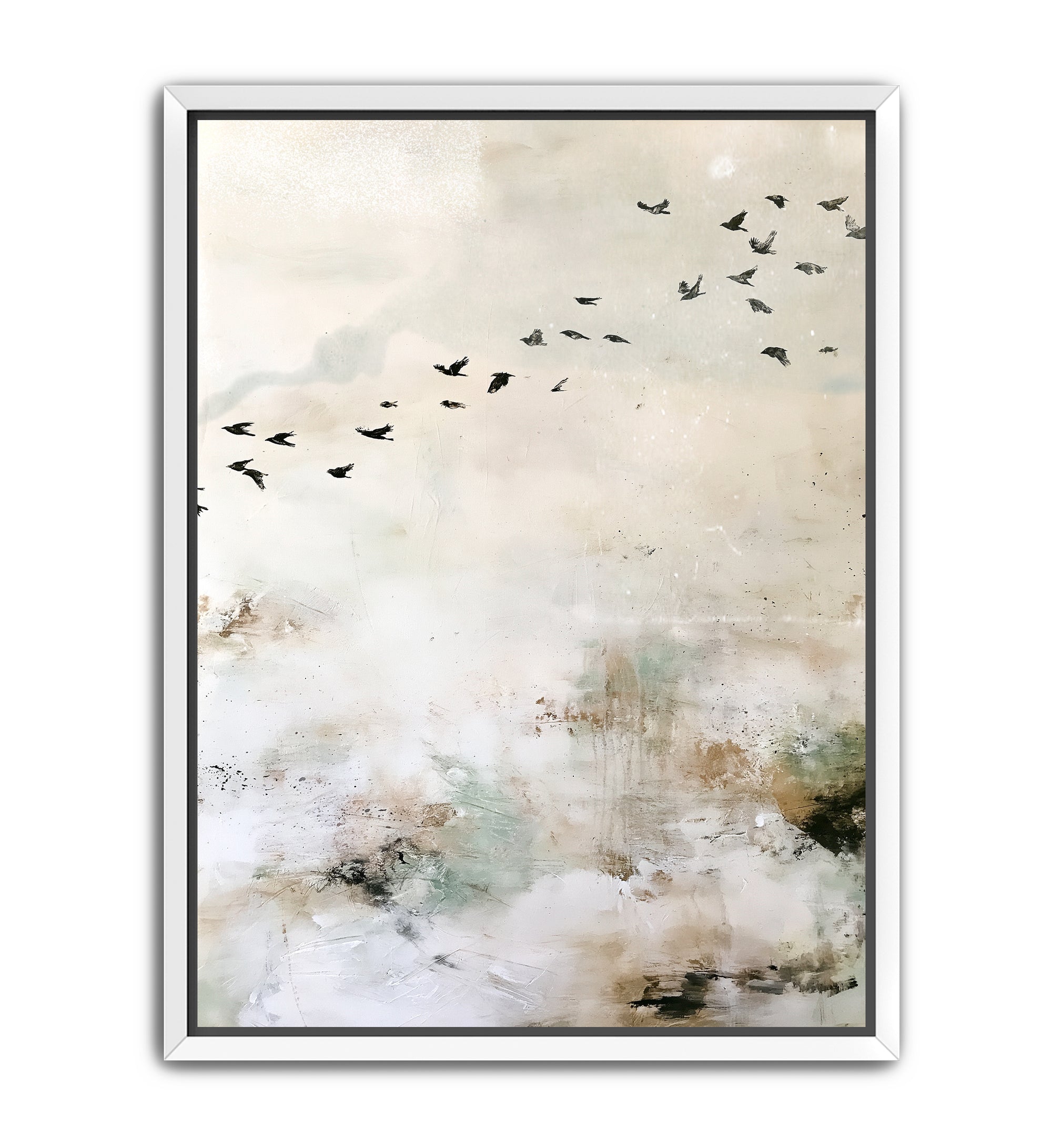 Birds + Patina Abstract Wall Art