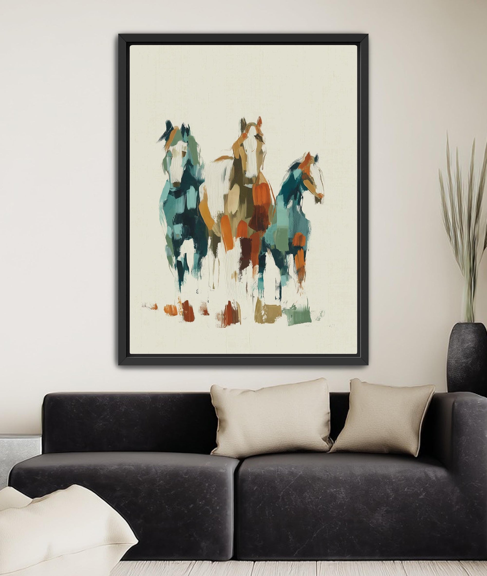 Contemporary horse art with bold brushstrokes
