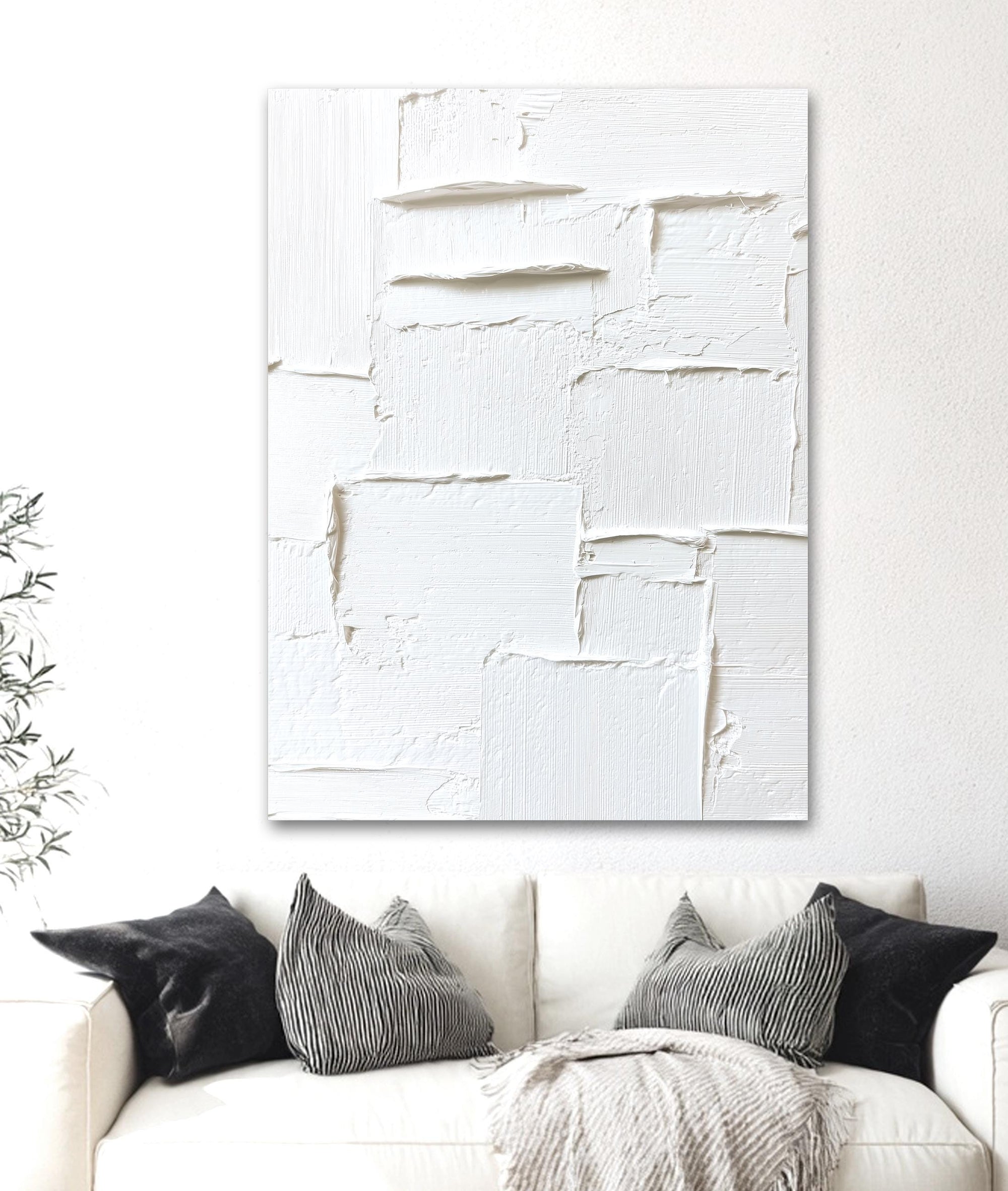 Modern neutral abstract canvas wall decor