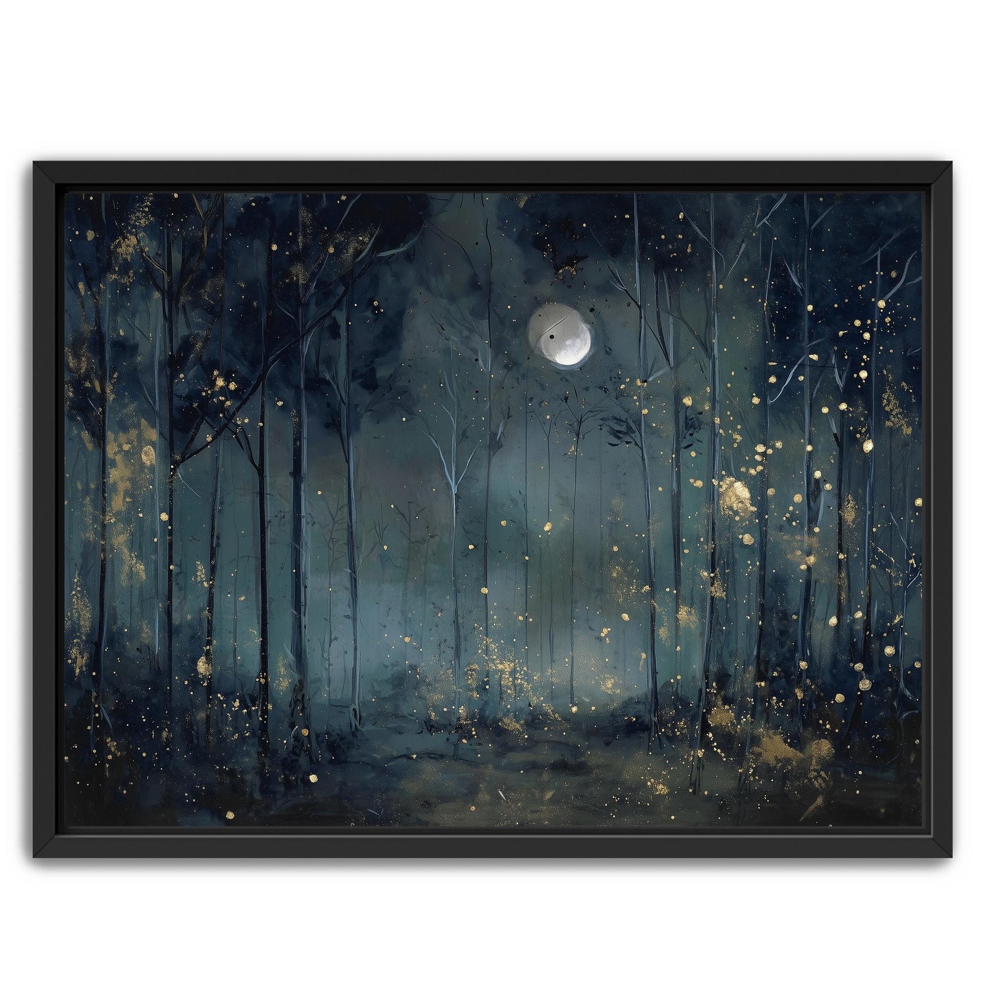 Night forest wall art print