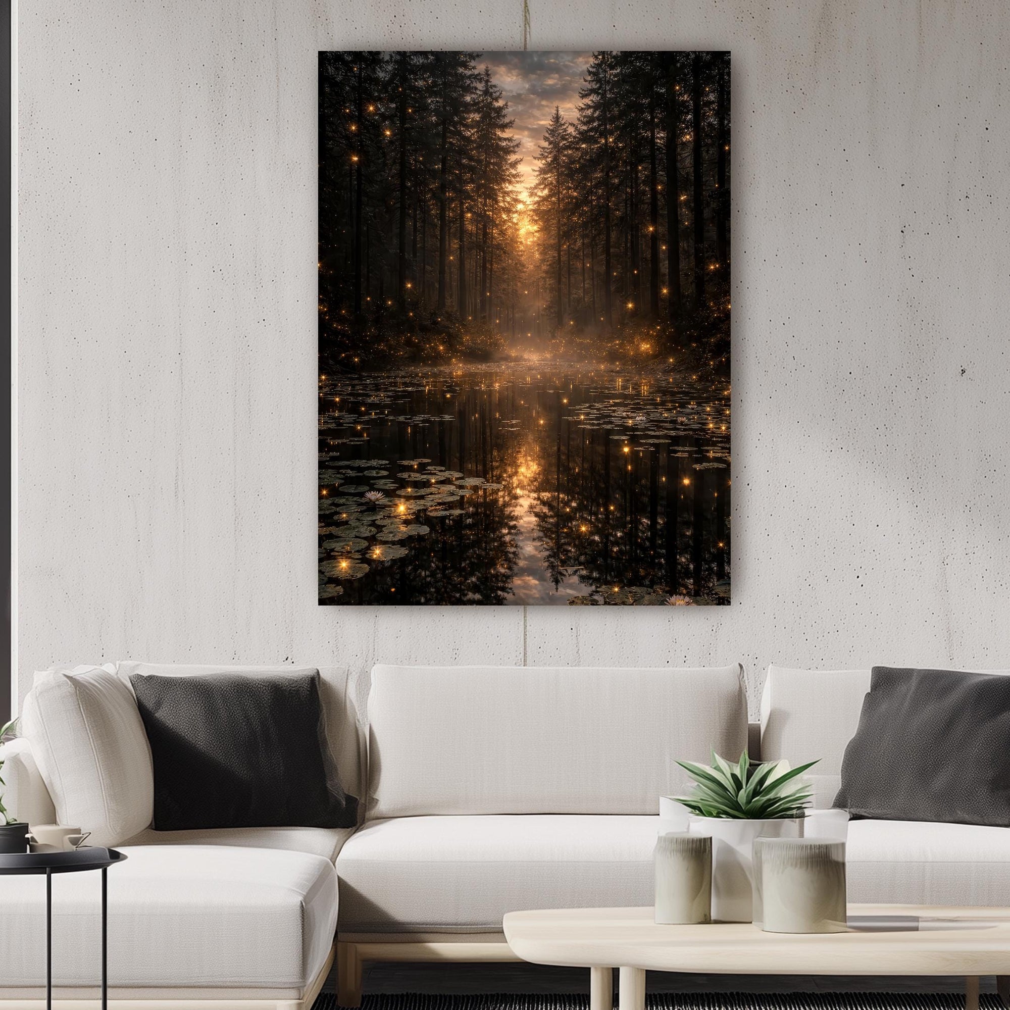 Rustic cabin forest wall decor