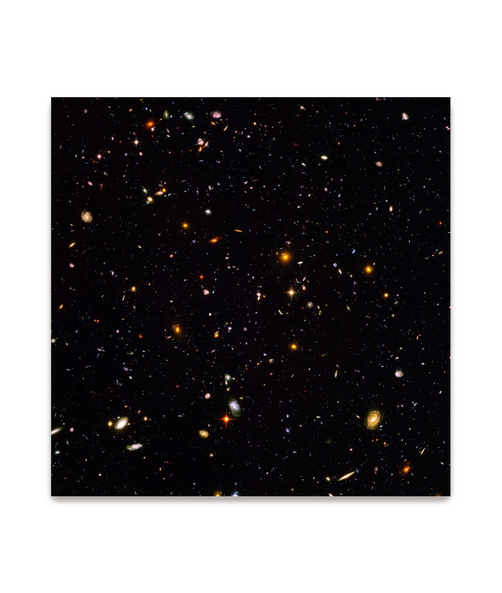 Astronomy wall art with distant galaxies