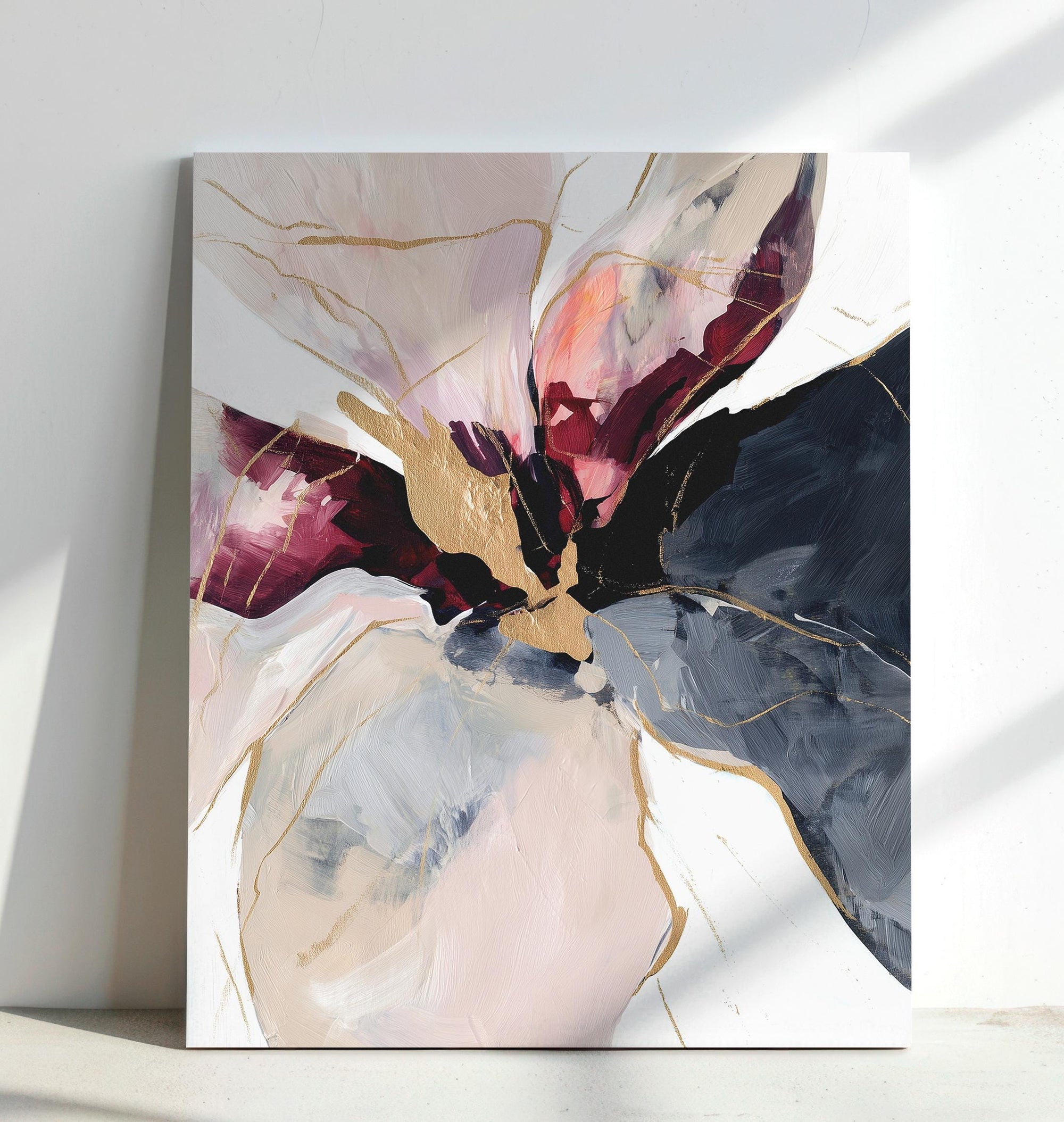 moody floral wall art vertical