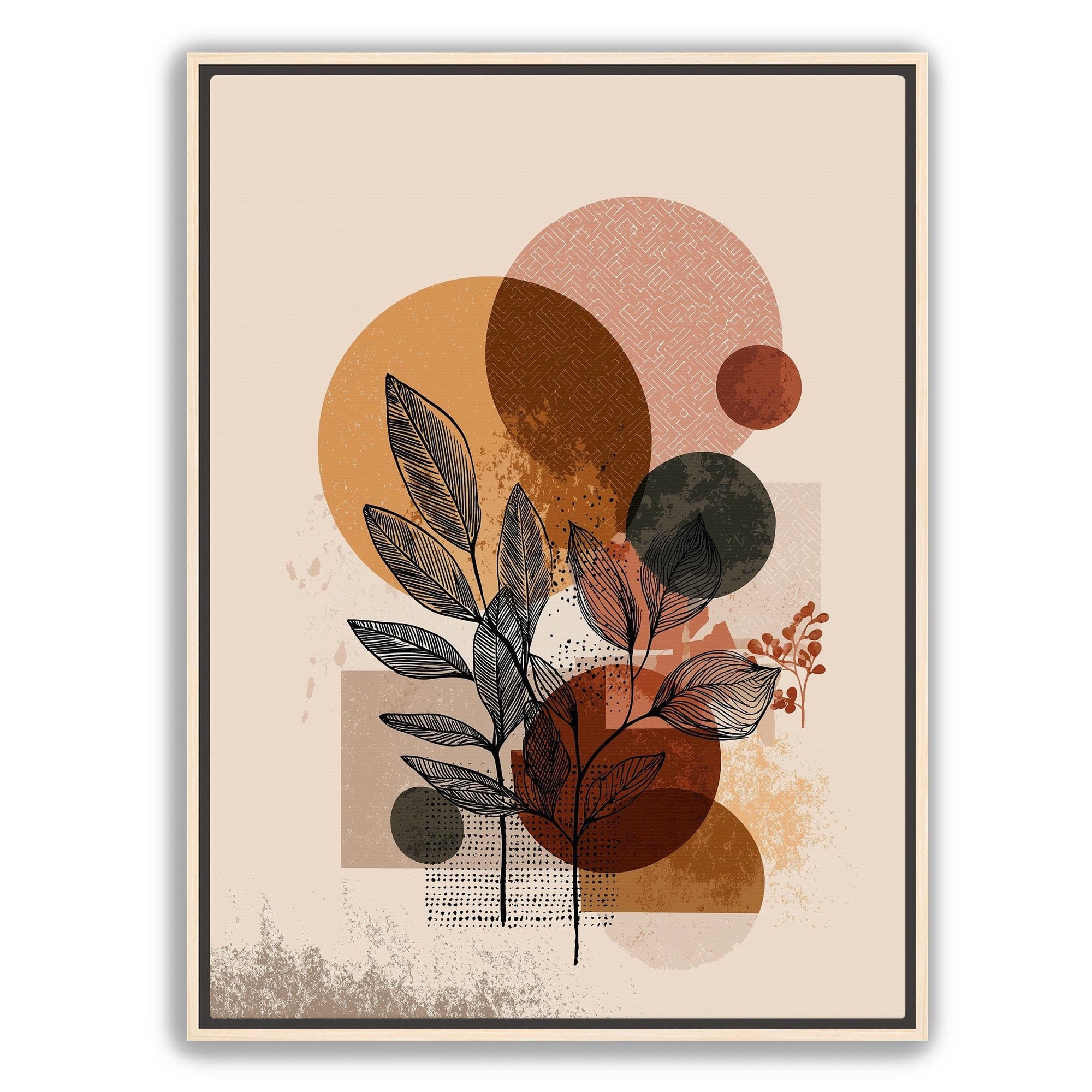 Unframed giclée foliage collage close up detail