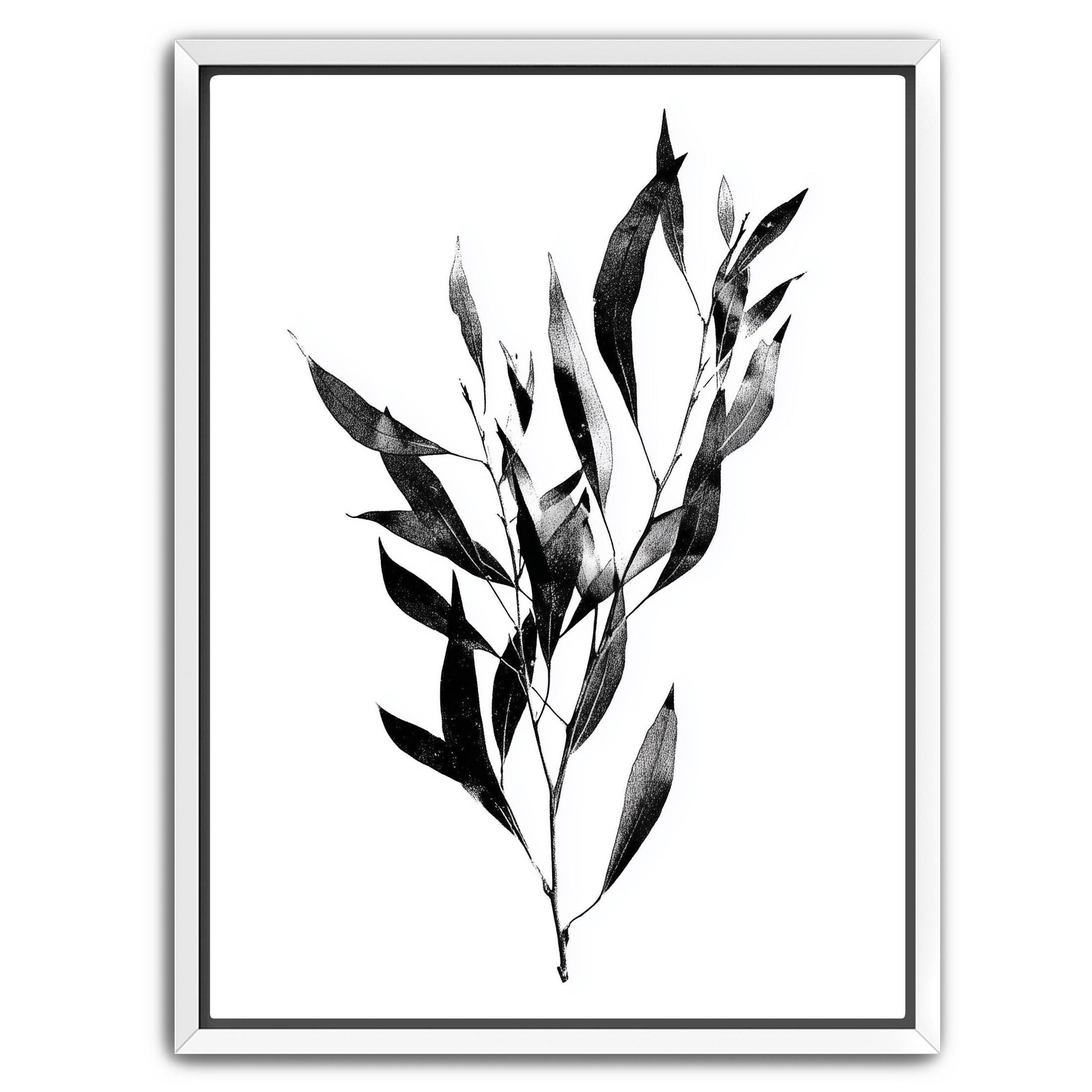 framed eucalyptus wall decor ready to hang
