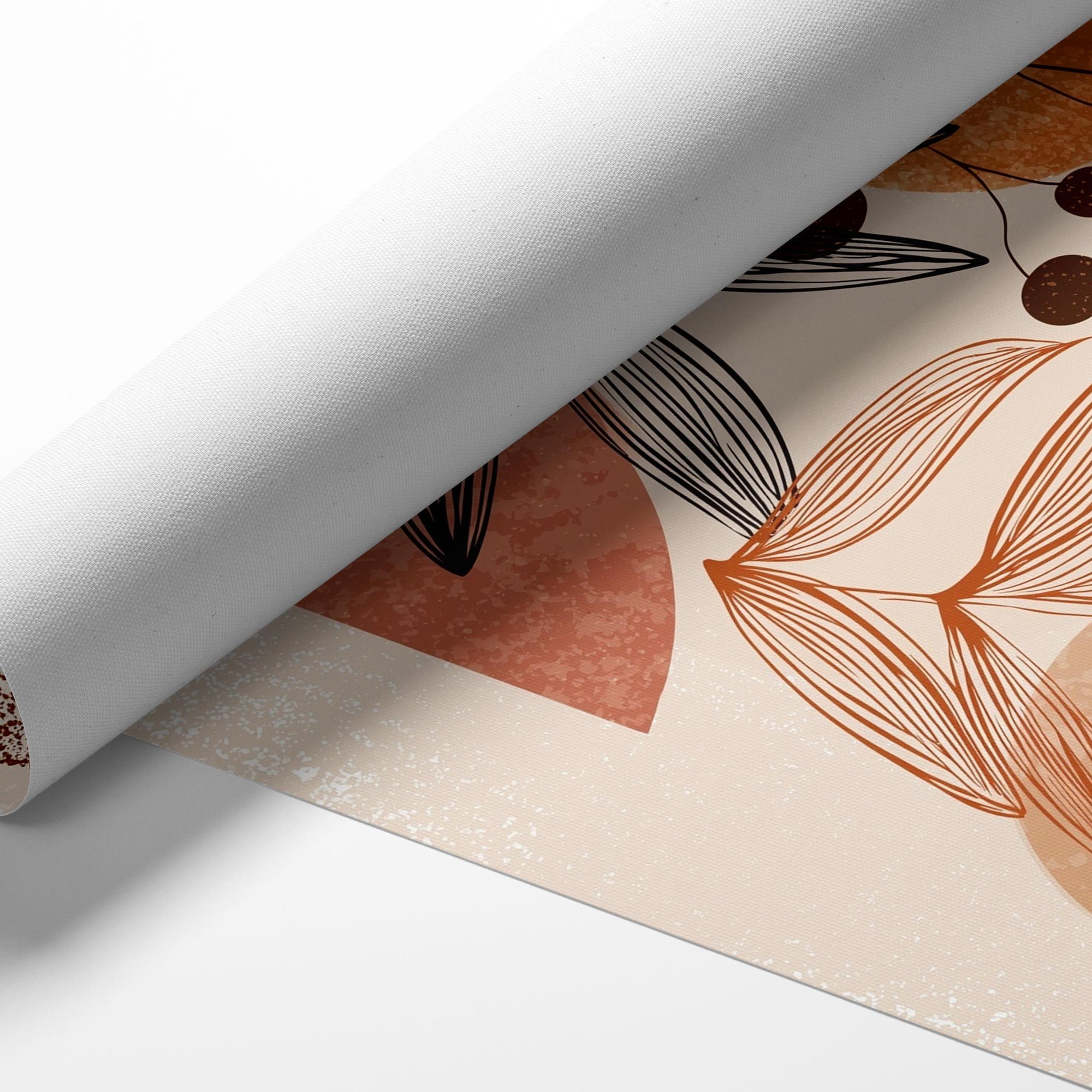 Floating canvas abstract foliage wall art close up photo