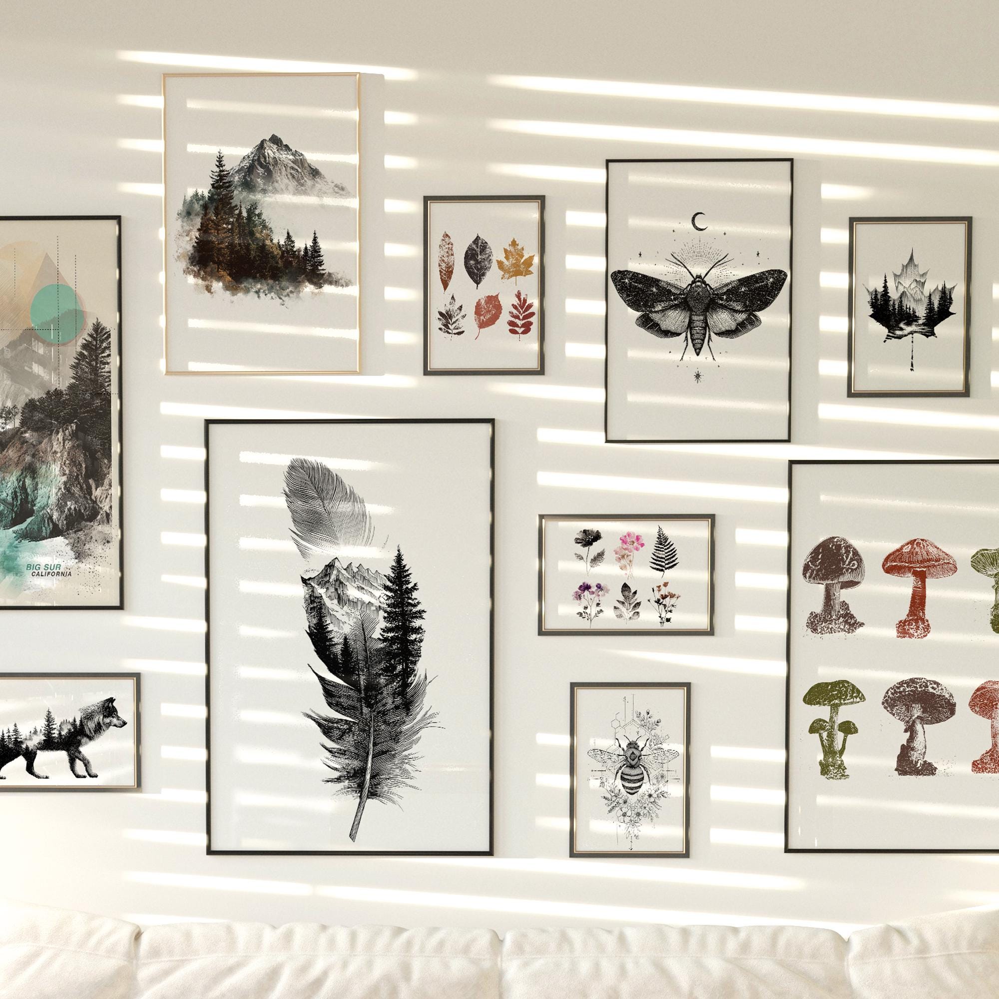 nature themed mounted canvas and art print collection