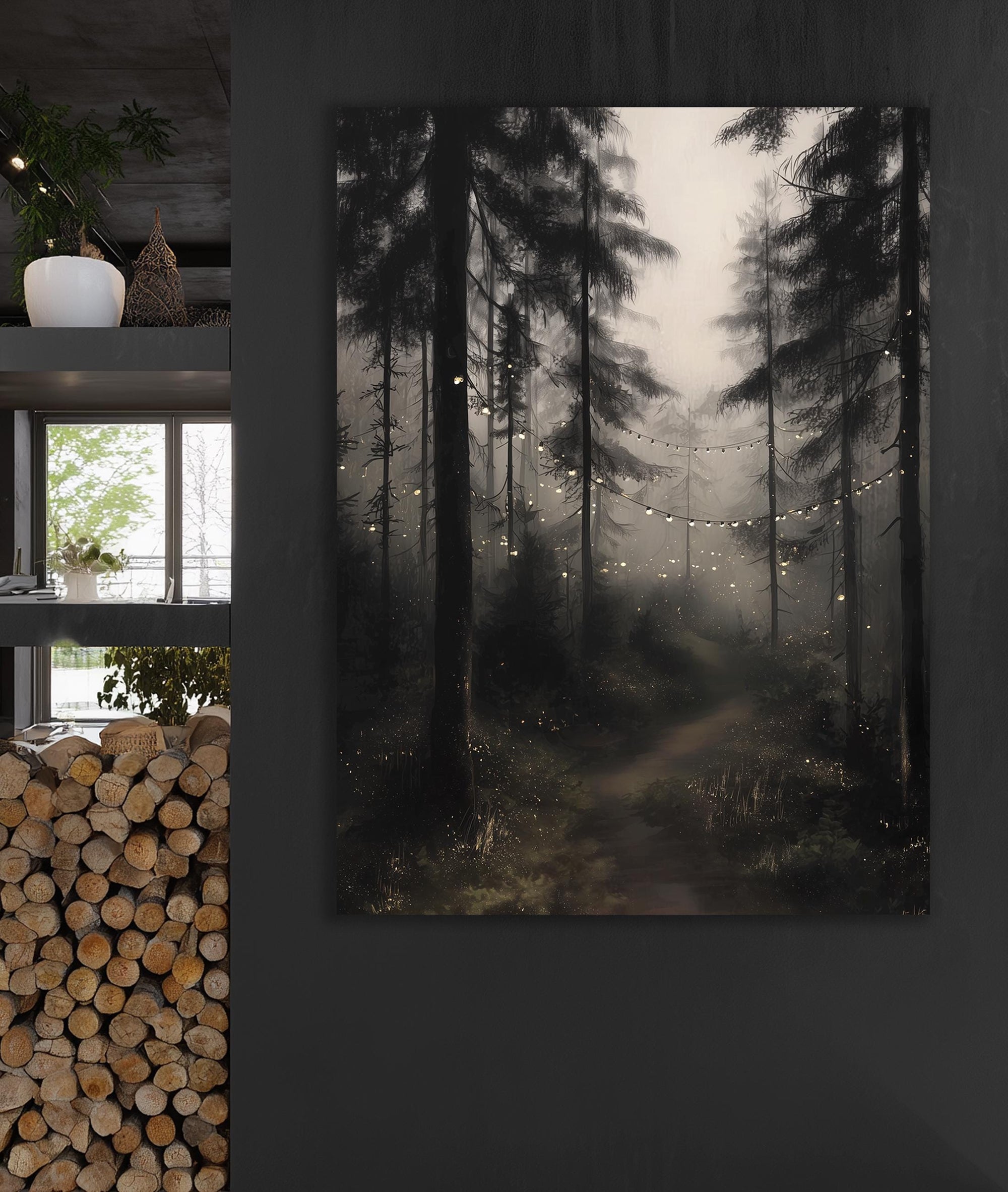 Atmospheric nature art for living room