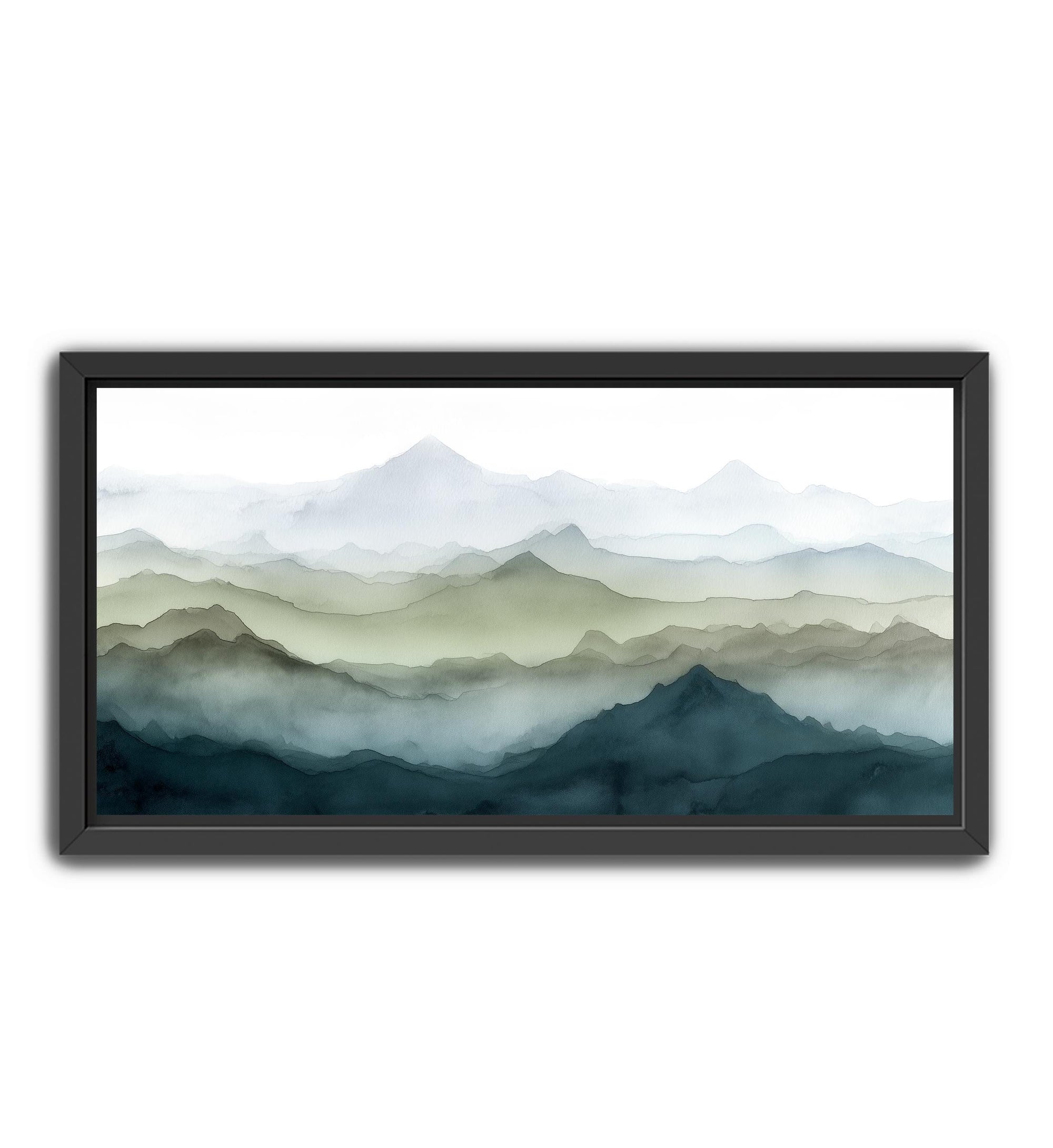 Minimalist watercolor landscape print for living room or bedroom decor