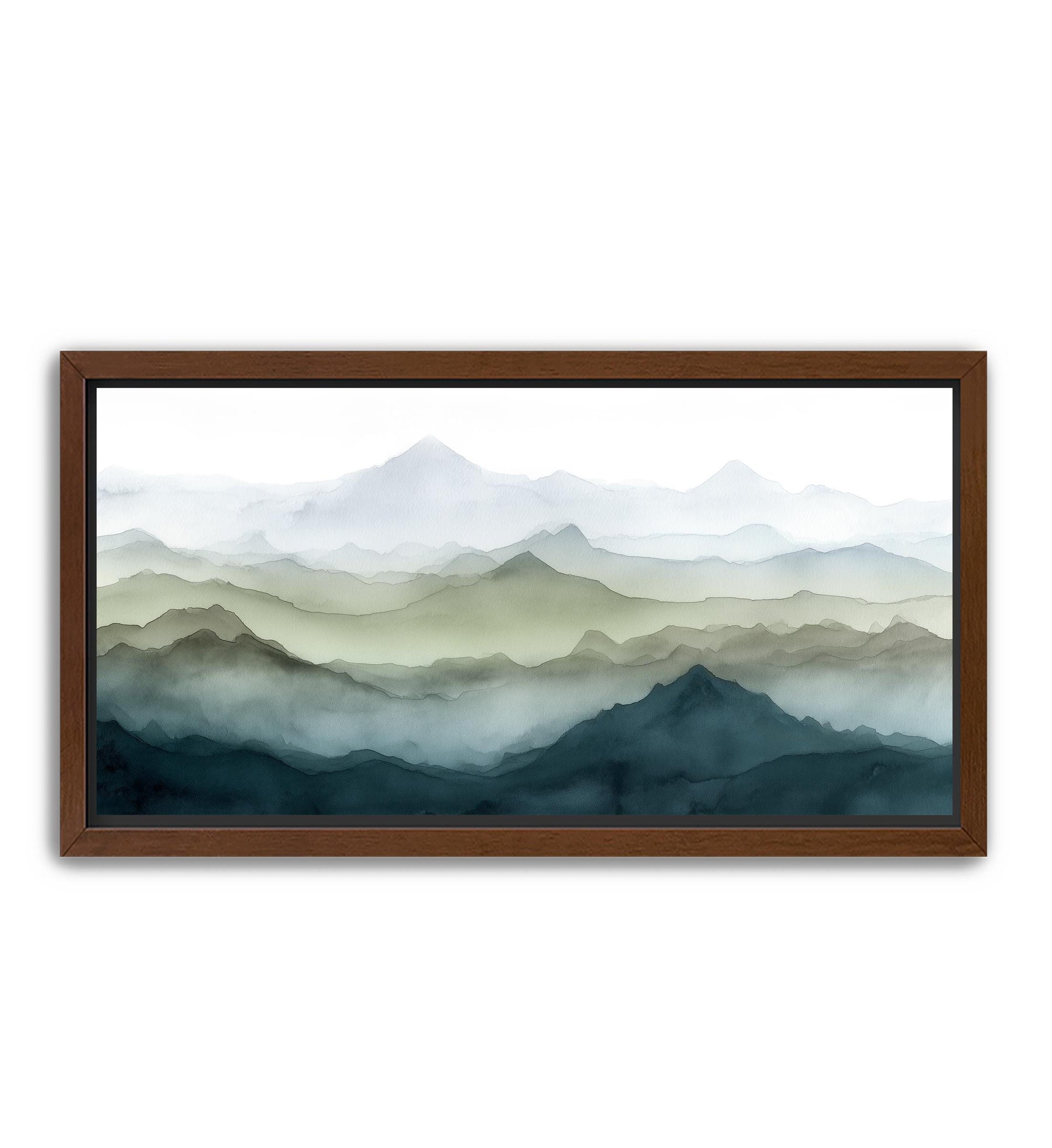 Wide horizontal mountain wall art perfect for above sofa or bed