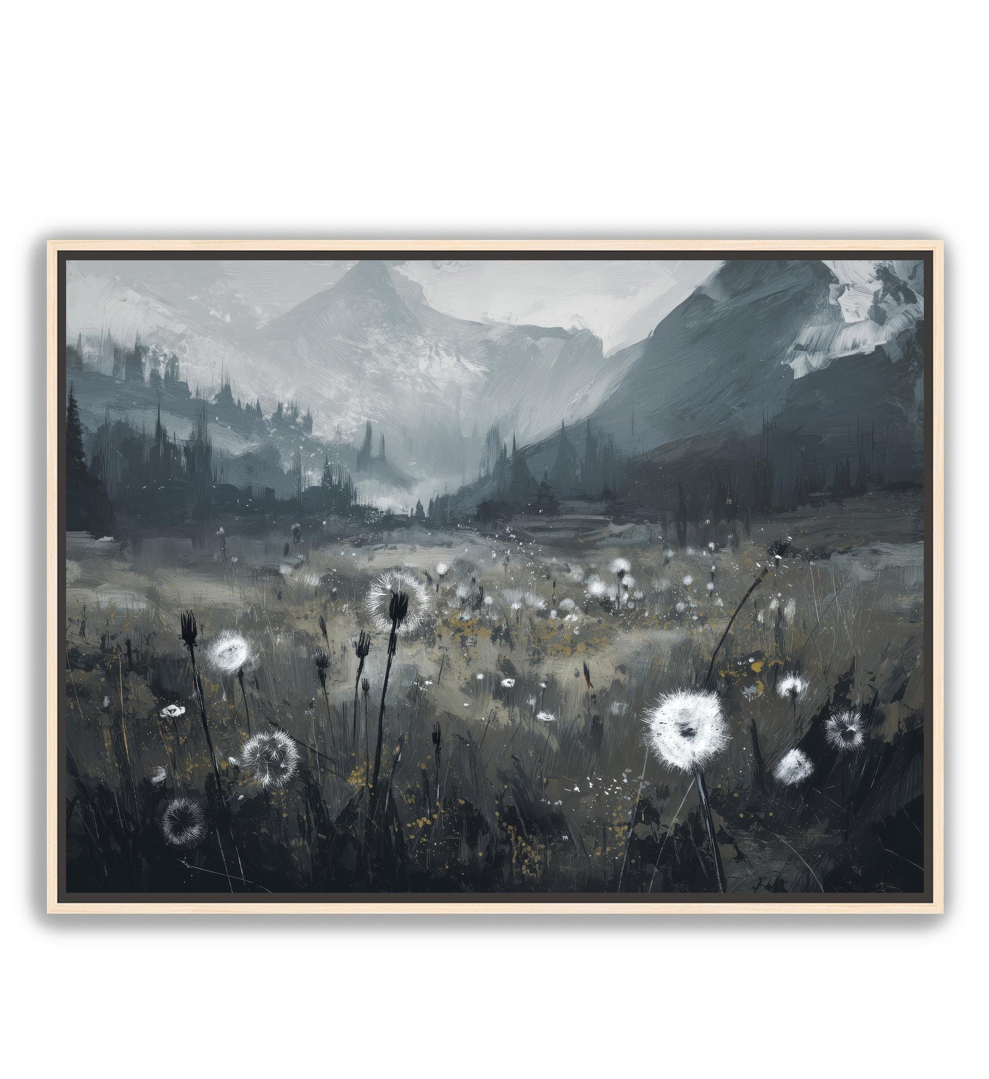 neutral mountain artwork