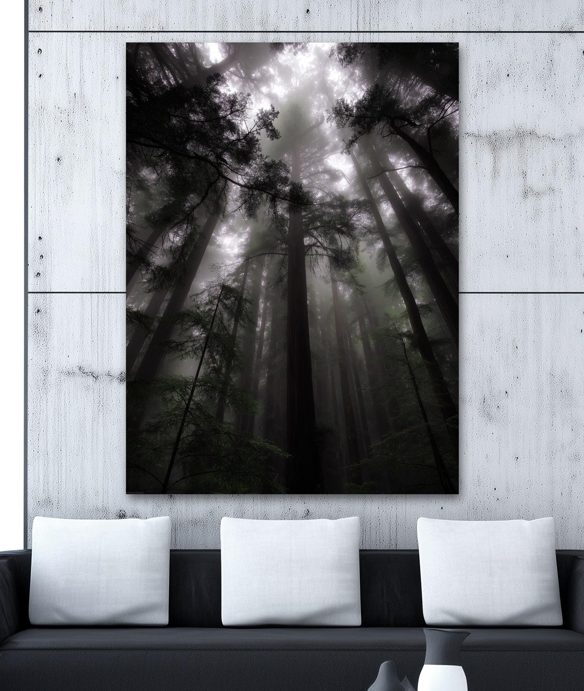 Oversized nature canvas print redwoods