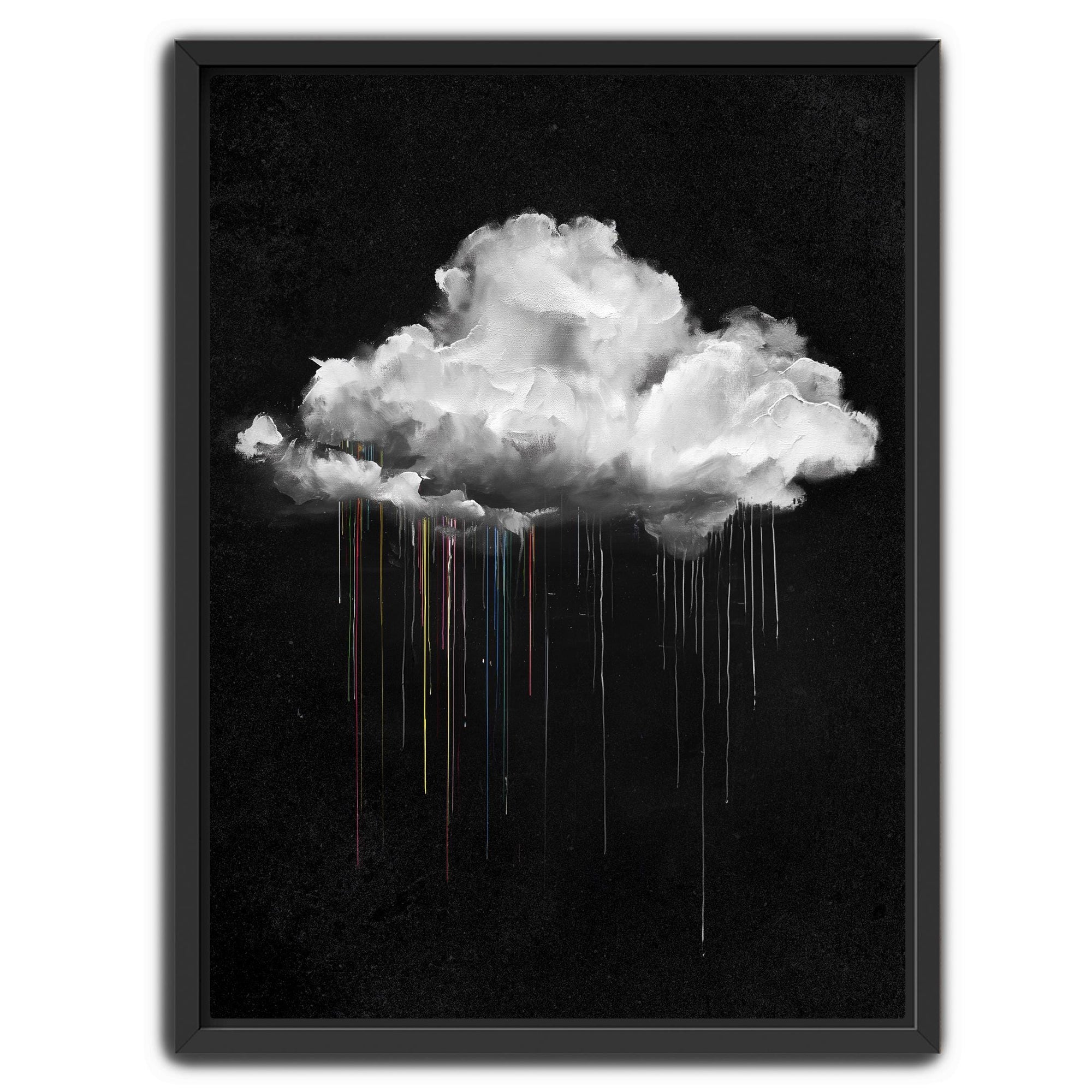 Contemporary black and white canvas art